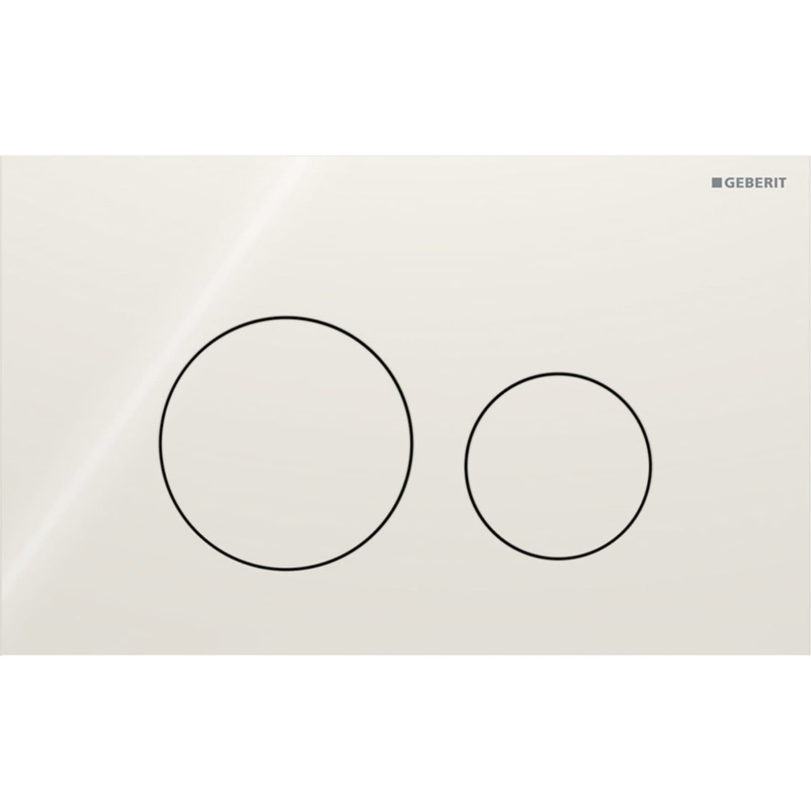 Geberit Sigma40 bedieningsplaat 2-toets spoeling, round, glas zand-gr