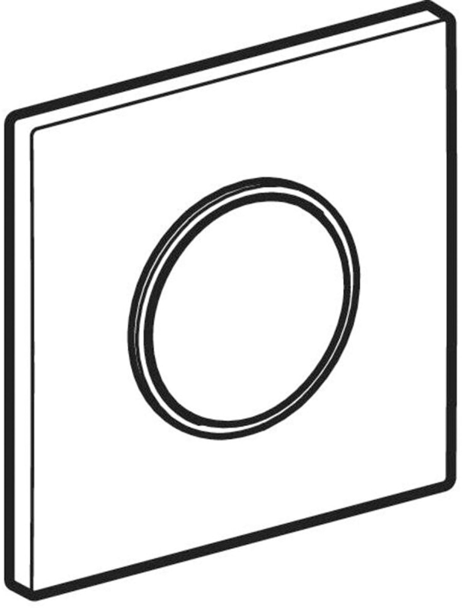GEBERIT TYPE 10 BEDIENINGSPLAAT,PN.,ROUND,ZWART/GLANSCHROOM/ZWART