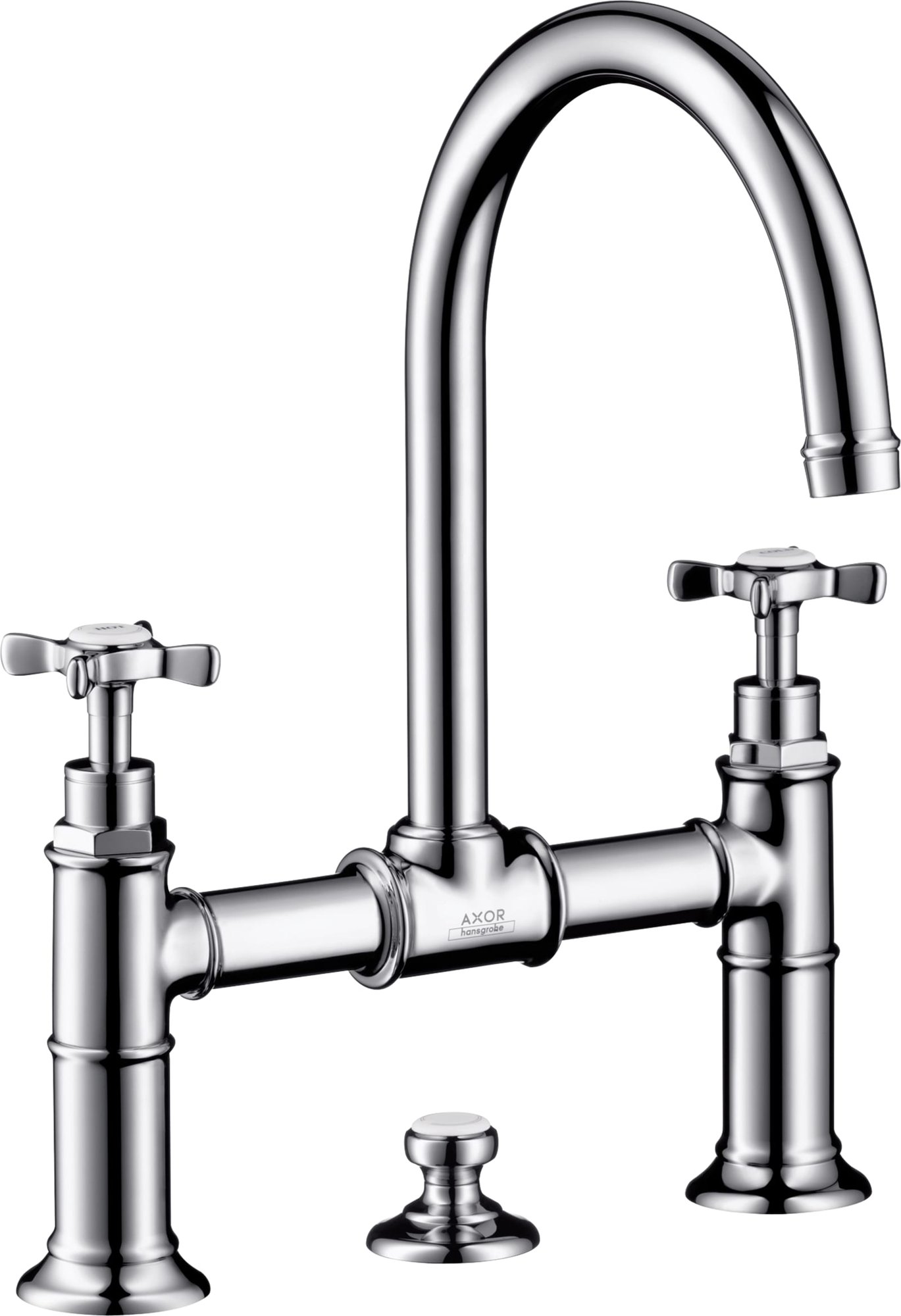 AXOR Montreux 3-gats wastafelmengkraan 220 brugmodel chroom