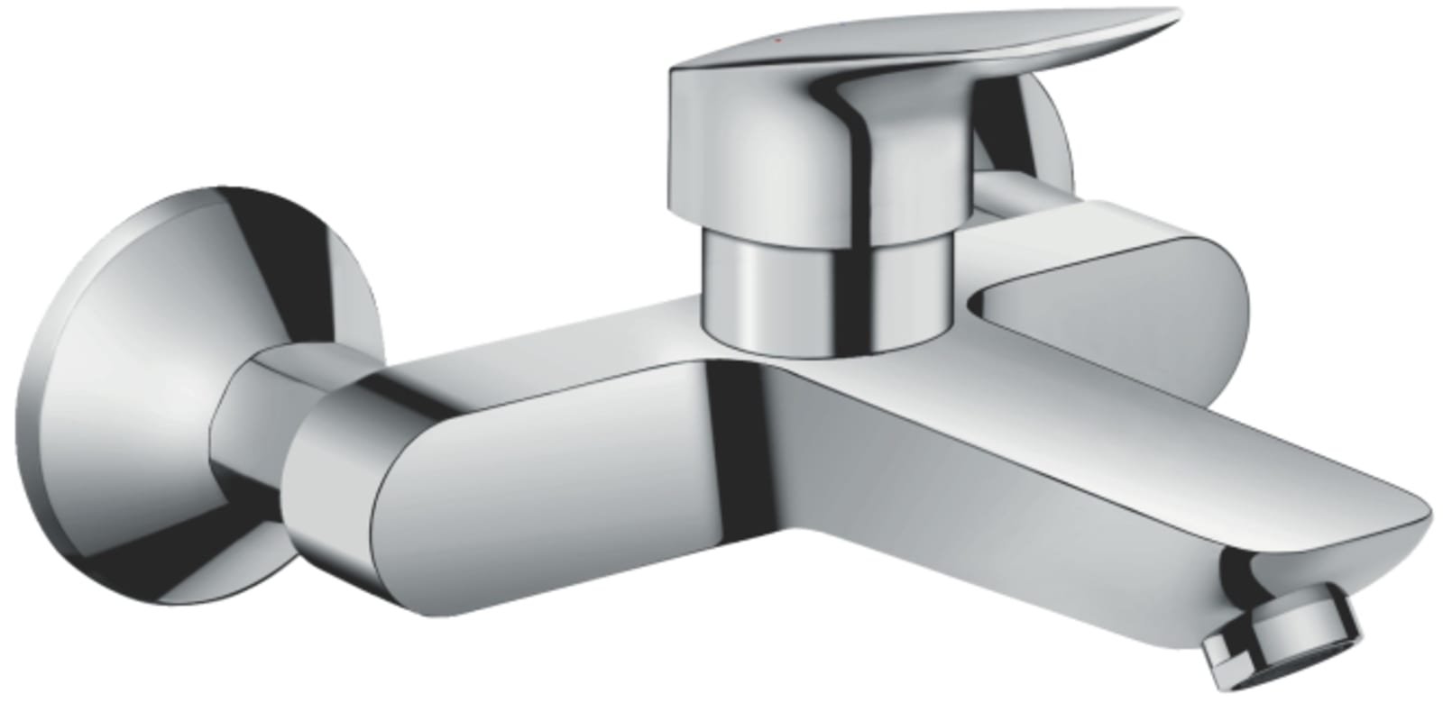 Hansgrohe Logis Afbouwdeel ééngreeps wastafelmengkraan wandmontage