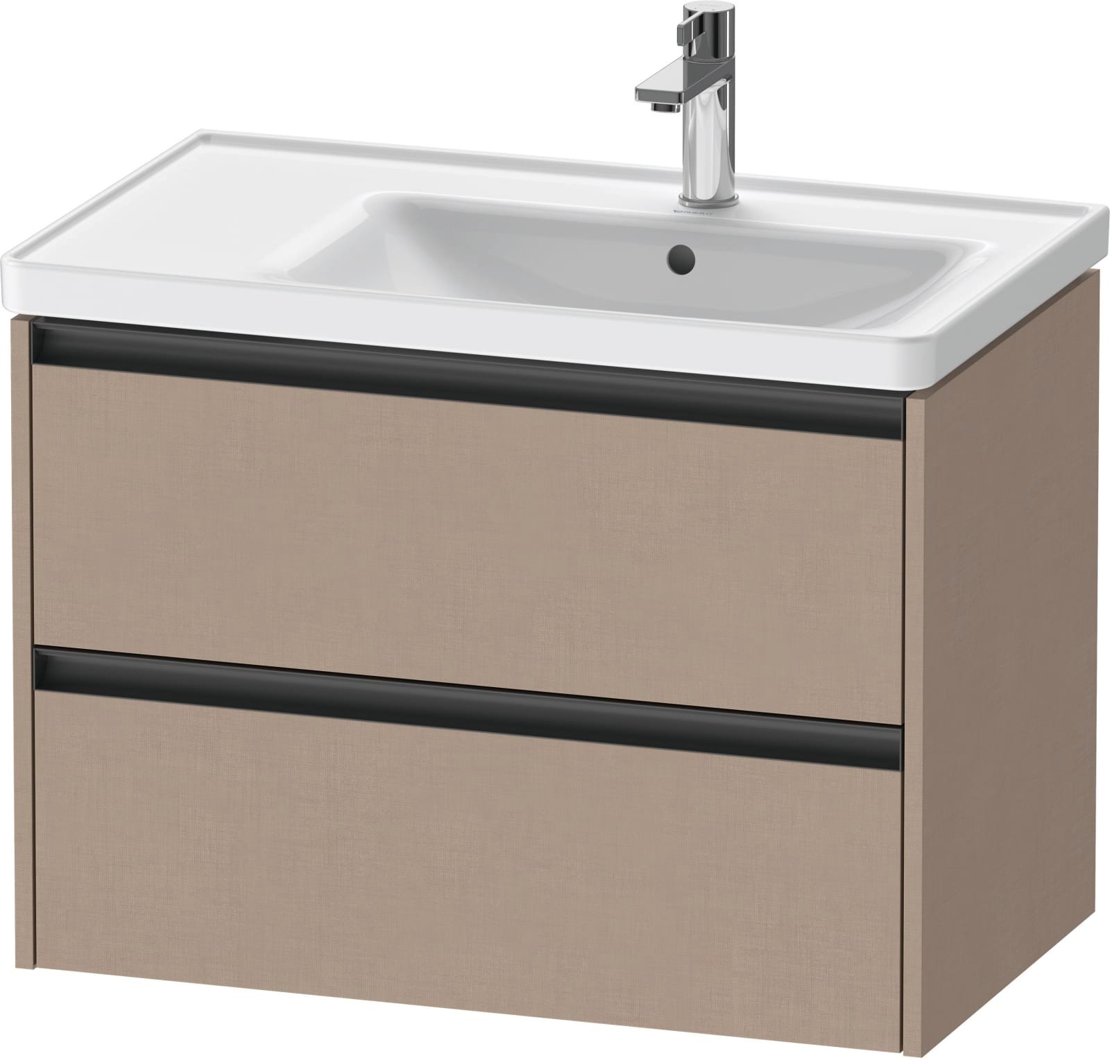 Duravit Ketho.2 Wastafelonderbouw hangend, Linnen Mat, rechthoekig, aantal kleine lades: 2 – K25286075750000