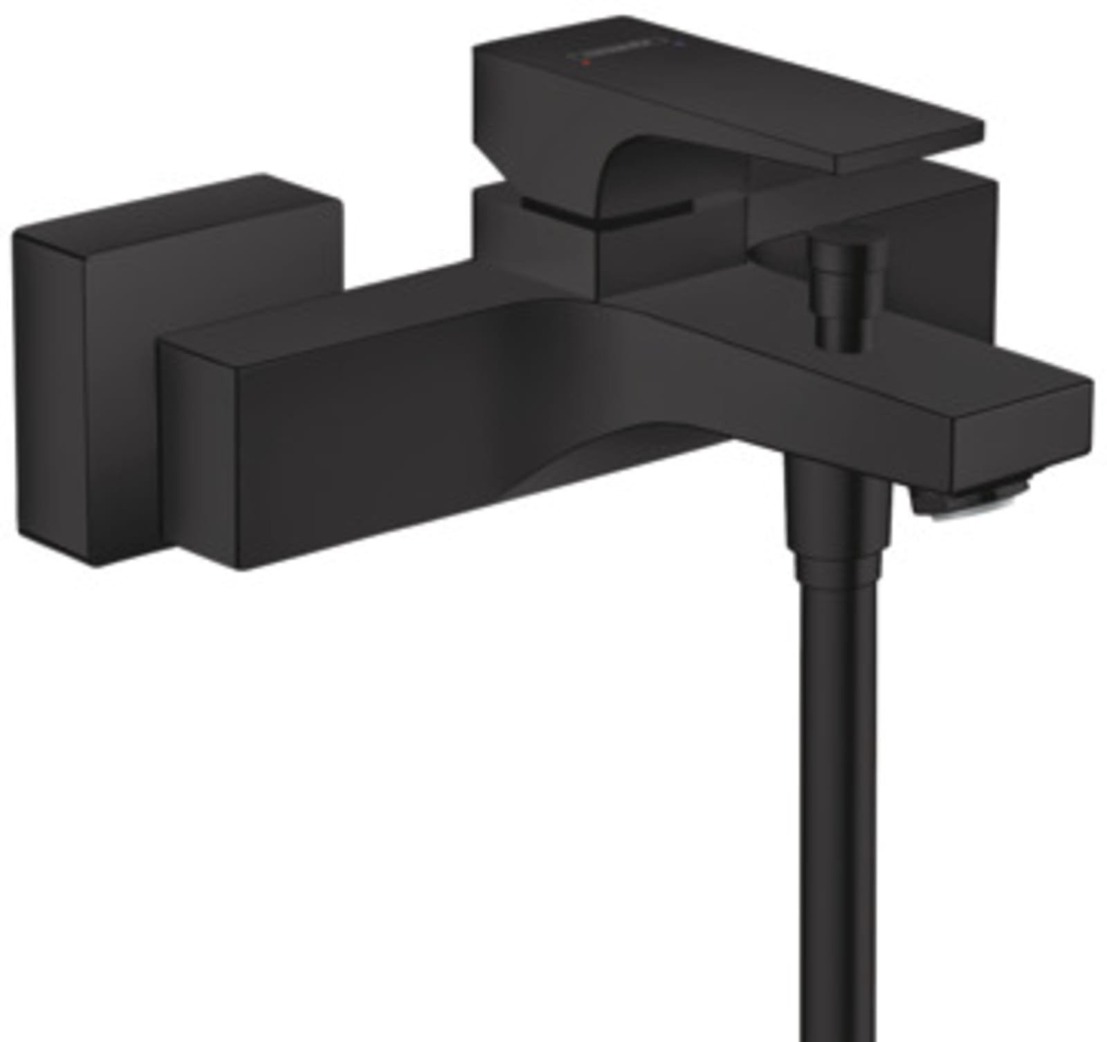 Hansgrohe, Badmengkraan, Metropol, 1-greeps, opbouw, mat zwart