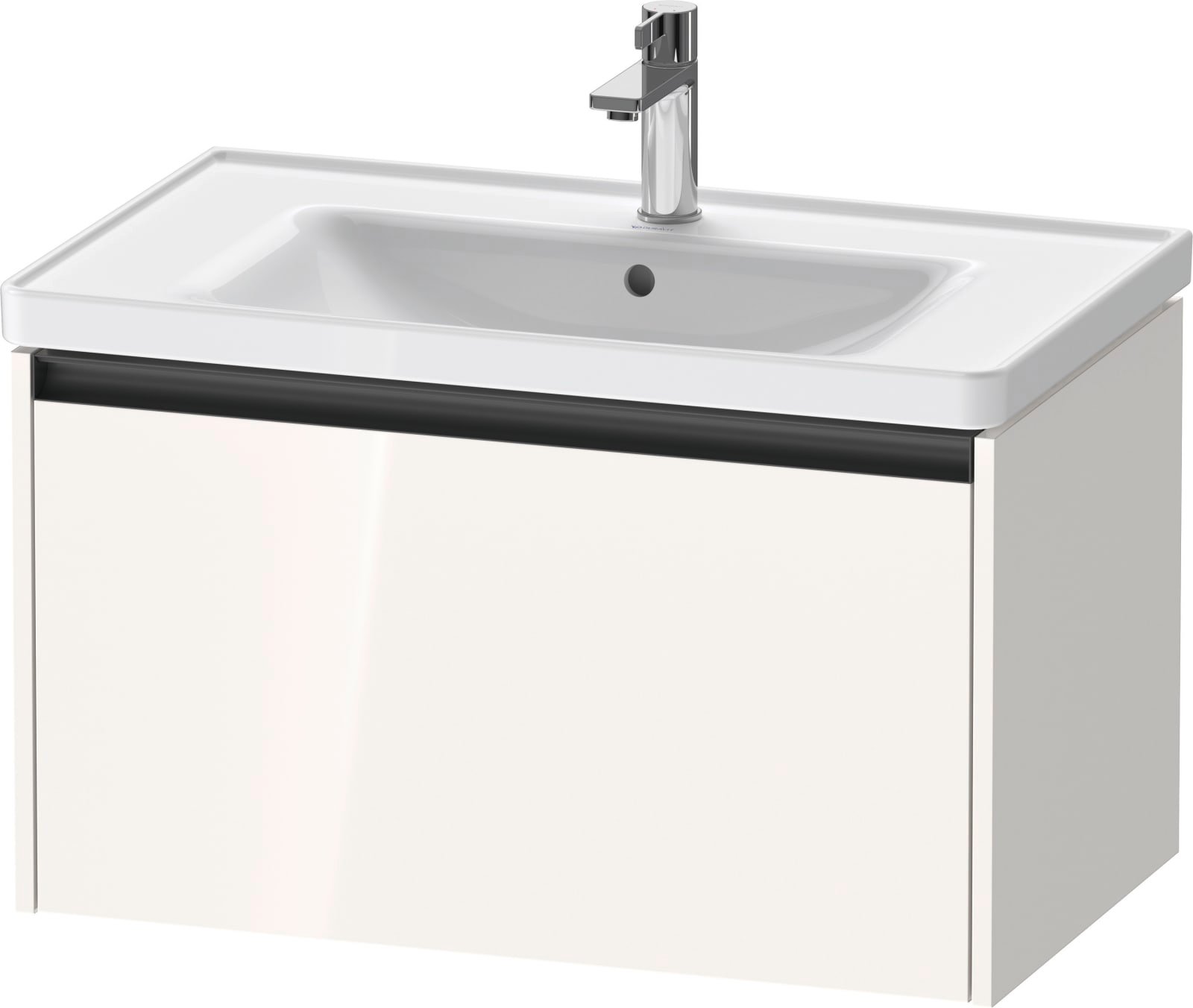 Duravit Ketho.2 Wastafelonderbouw hangend, Wit Hoogglans, rechthoekig, aantal grote lades: 1 – K25083022220000