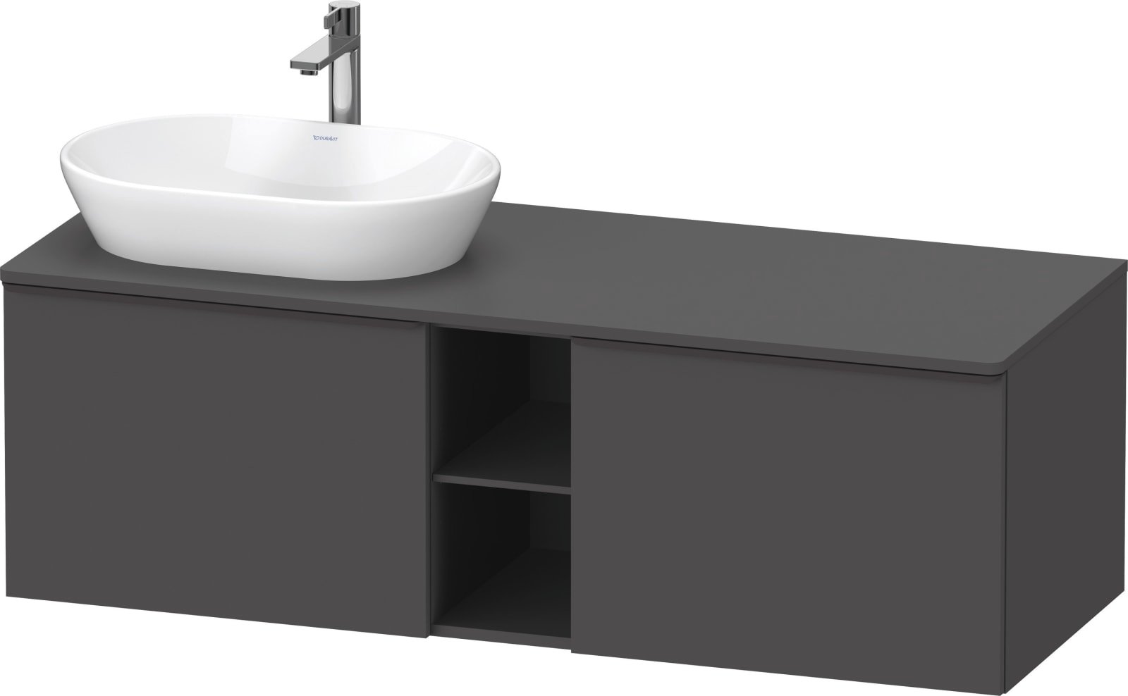 D-Neo Console wastafelonderbouw hangend Grafiet Mat (1200894910)