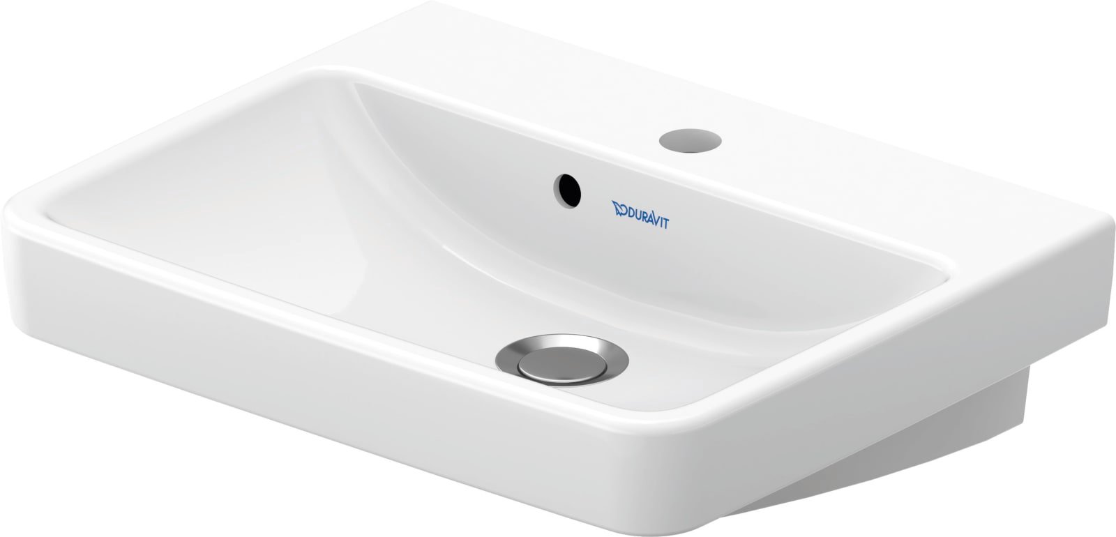Duravit Duravit No.1 Fonteintje 500 mm Wit Hoogglans, kraanvlak, aantal kraangaten per wasplaats: 1, overloop – 07435000002