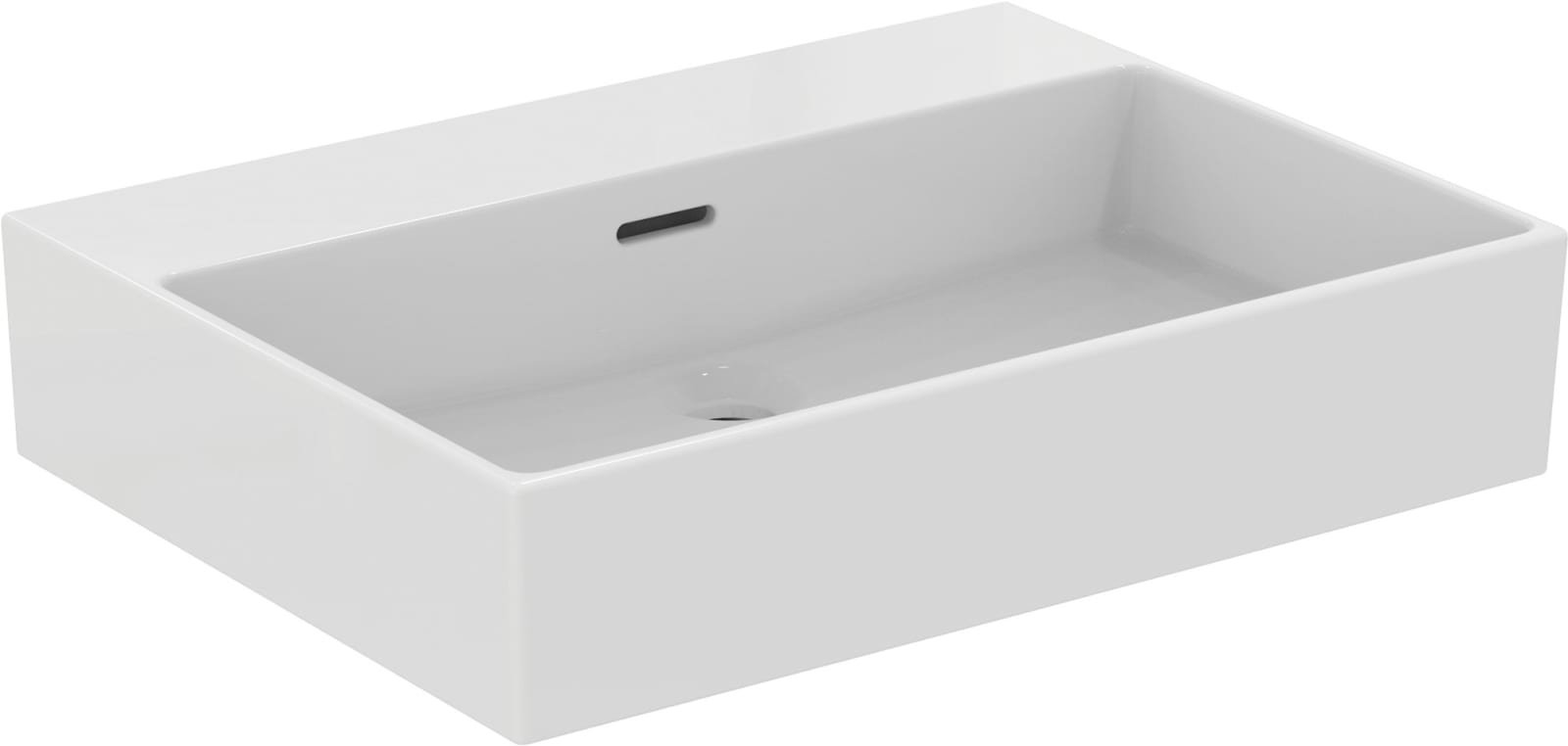 EXTRA | WASTAFEL 615X450X150 MM WIT, ZONDER KRAANGAT, MET OVERLOOP