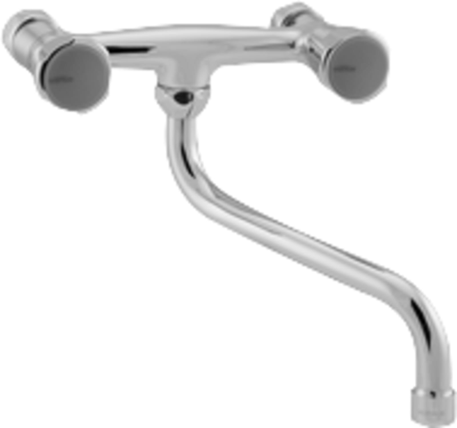 Venlo Nimbus II Messing tweegreeps wand keukenmengkraan, chroom (1000184524)