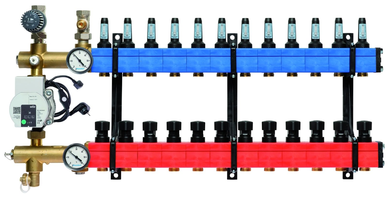Nathan Komfort SBK verdeler type 4801 E-pomp boven aansluiting, 10 tot 145 l/u, 12-groeps