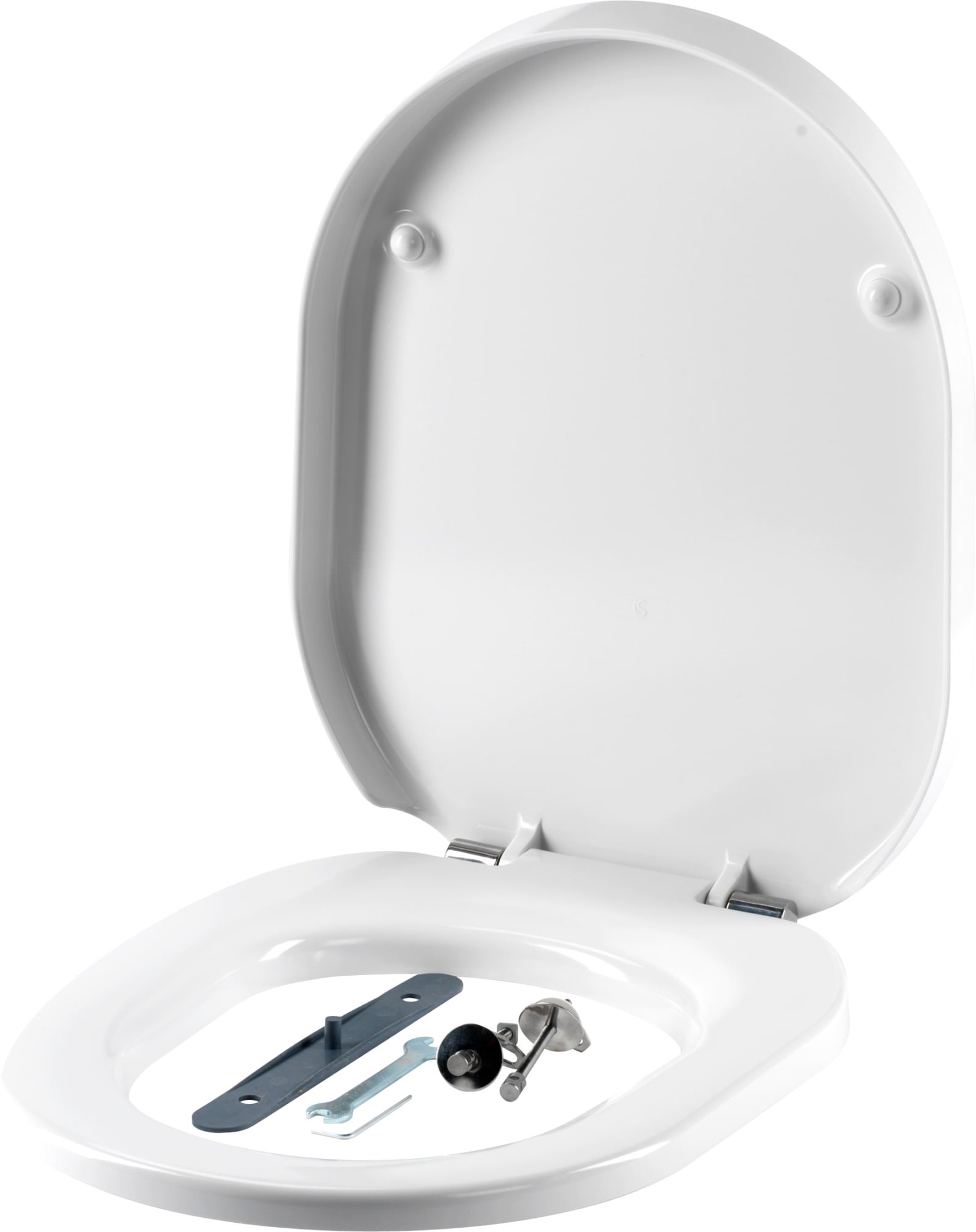 Ideal Standard Tonic closetzitting met deksel, scharnier: RVS, softclose, kleur: wit