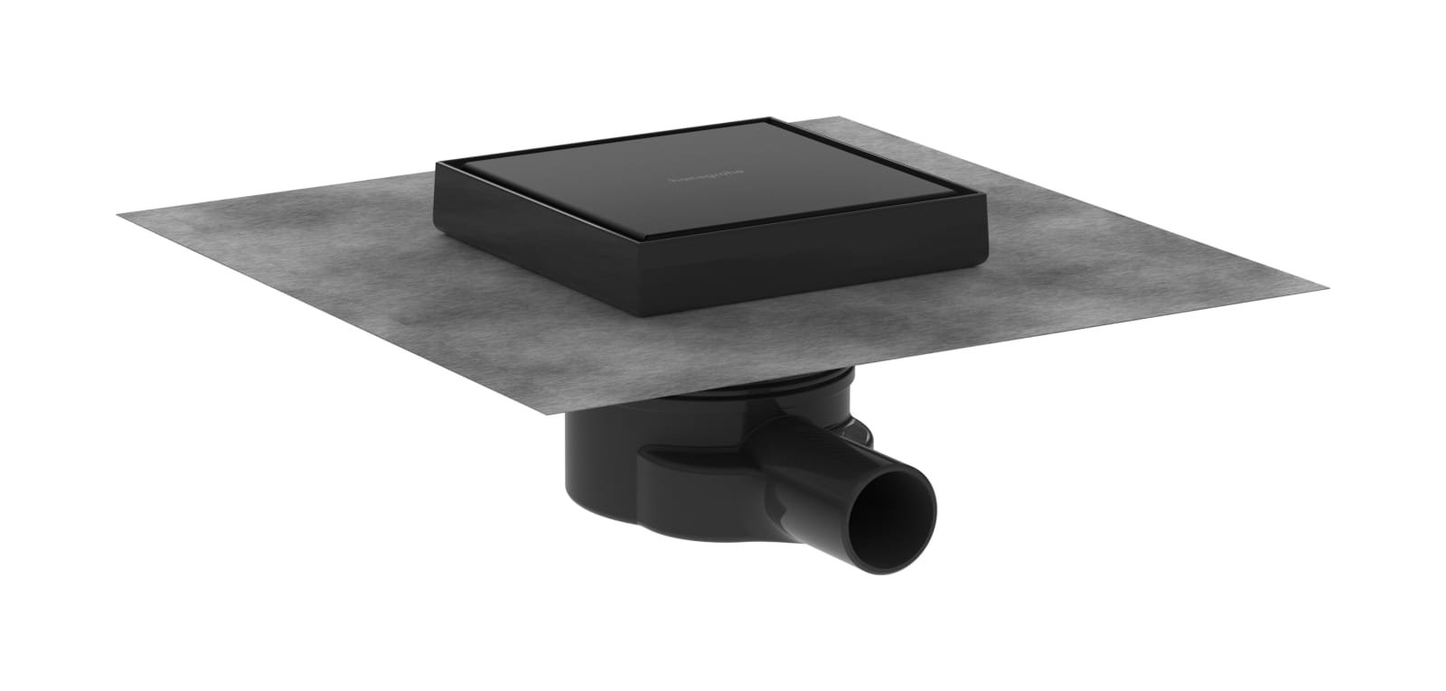 Hansgrohe RainDrain Point compl.set puntafvoer 150/150 achterzijde betegelbaar mat zwart
