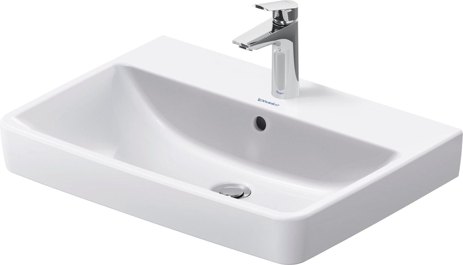 Duravit Duravit No.1 Wastafel 650 mm Wit Hoogglans, kraanvlak, aantal kraangaten per wasplaats: 1, overloop – 23756500002