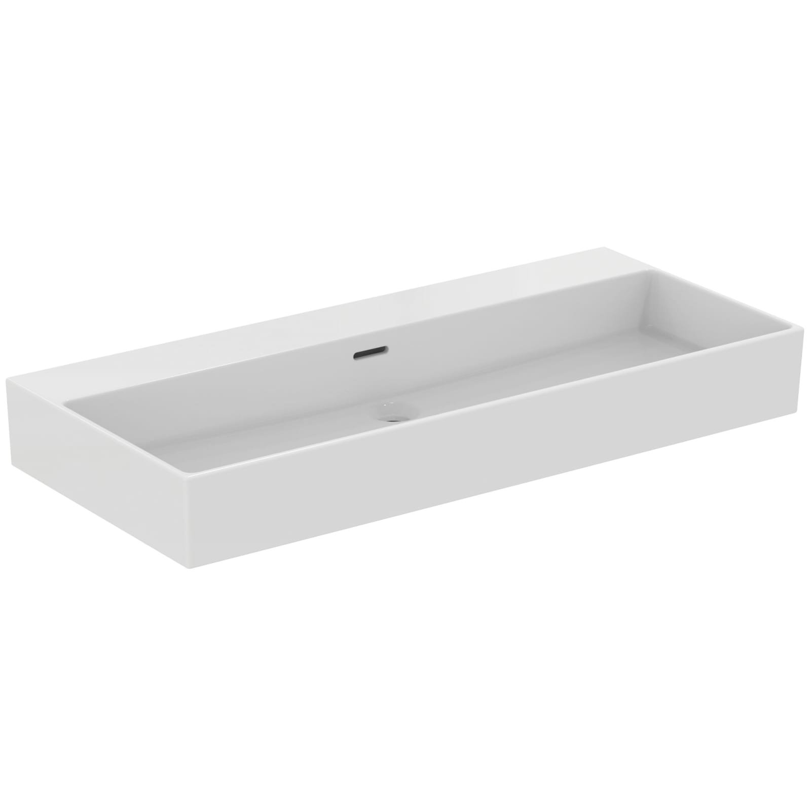EXTRA | WASTAFEL 1015X450X150 MM GL WIT, ZONDER KRAANG, MET OL (GESL)