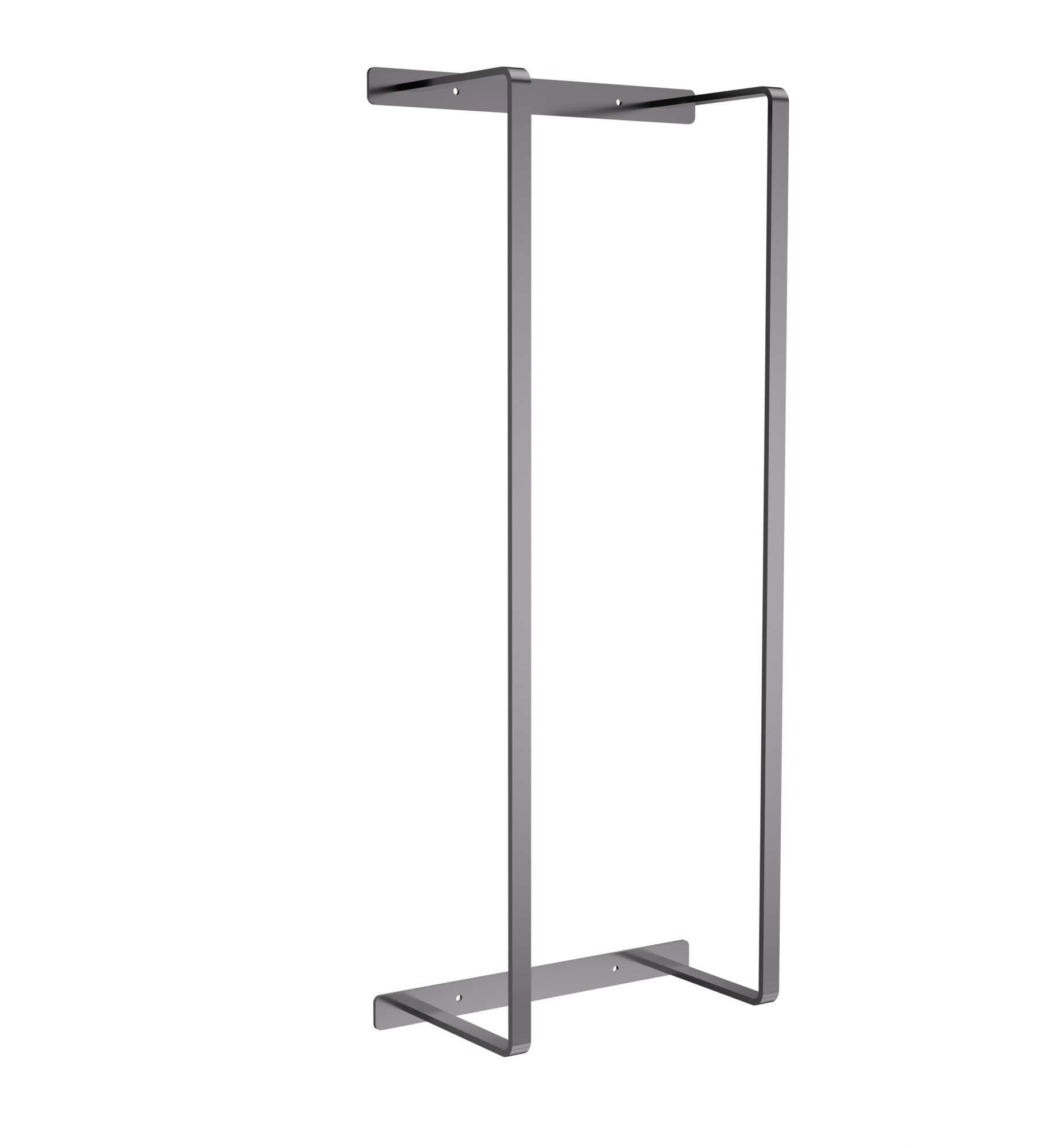HANDDOEKREK - VERTICAAL - 67X28X14 CM - GUNMETAL