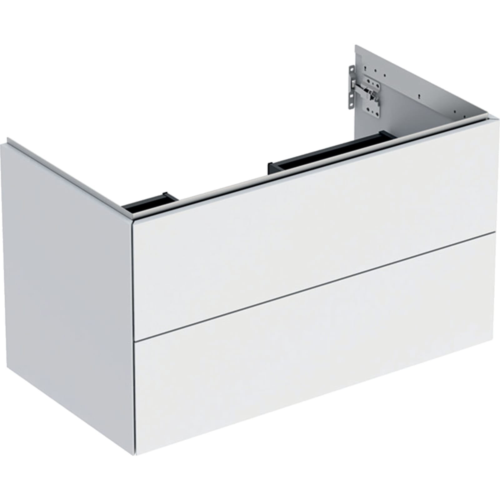 Geberit ONE wastafel onderkast twee laden 90cm wit mat