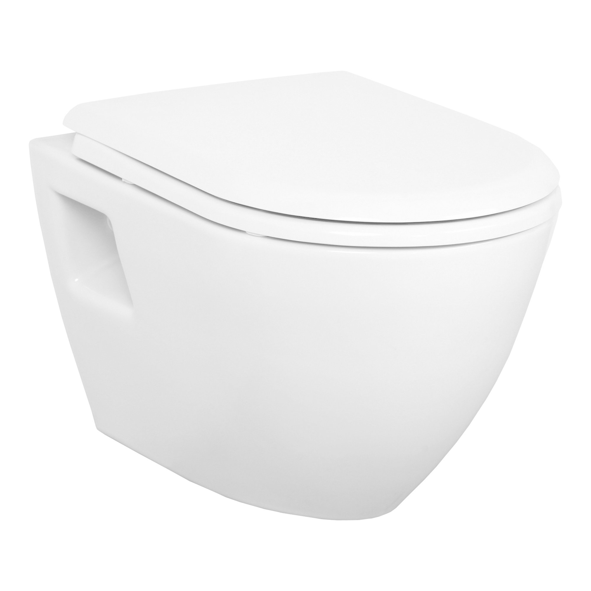 CREAVIT TERRA HANGTOILET - ZONDER ZITTING - GLANZEND WIT