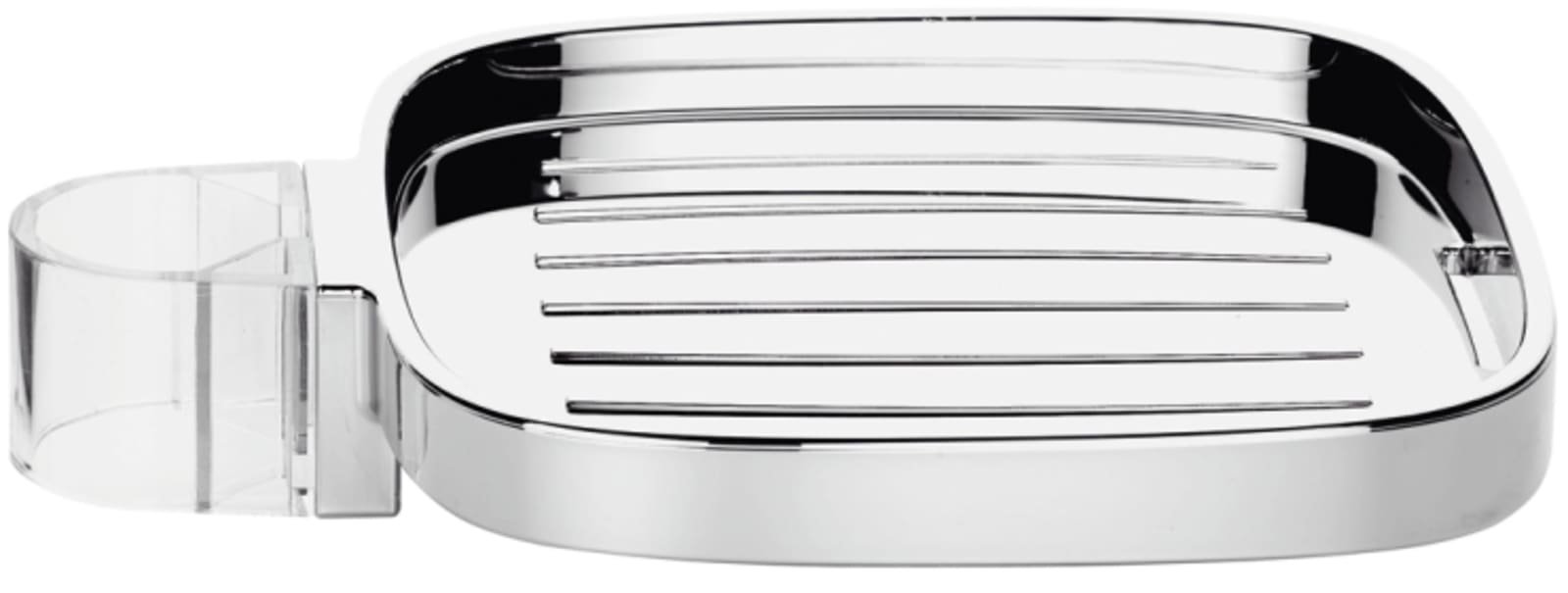 Hansgrohe Casetta E zeepschaal, in hoogte verstelbaar en geschikt voor glijstangen diameter 18/22/25 mm, chroom
