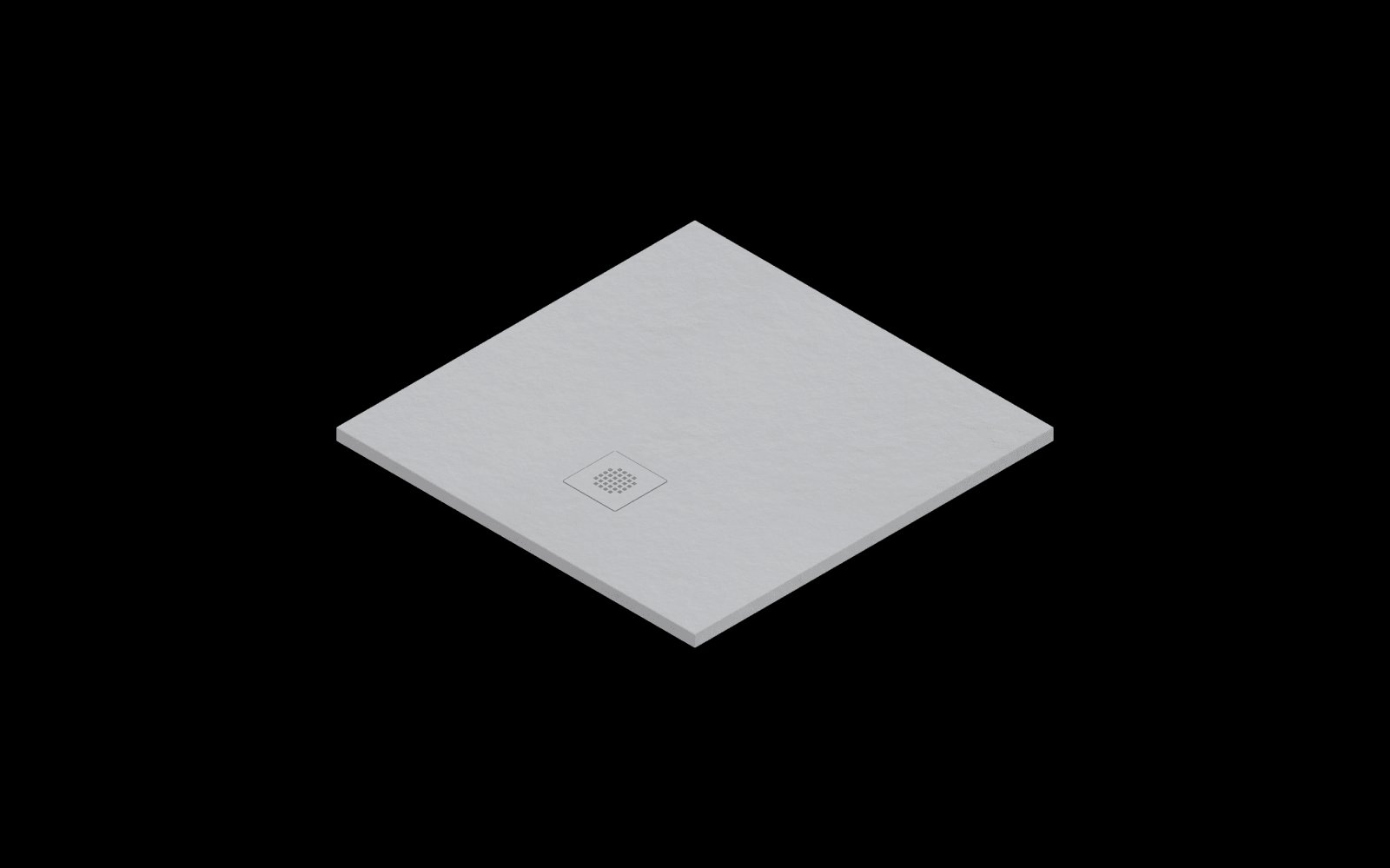 Catalano H3 Solid surface DOUCHEBAK 90X90 Satin Cemento