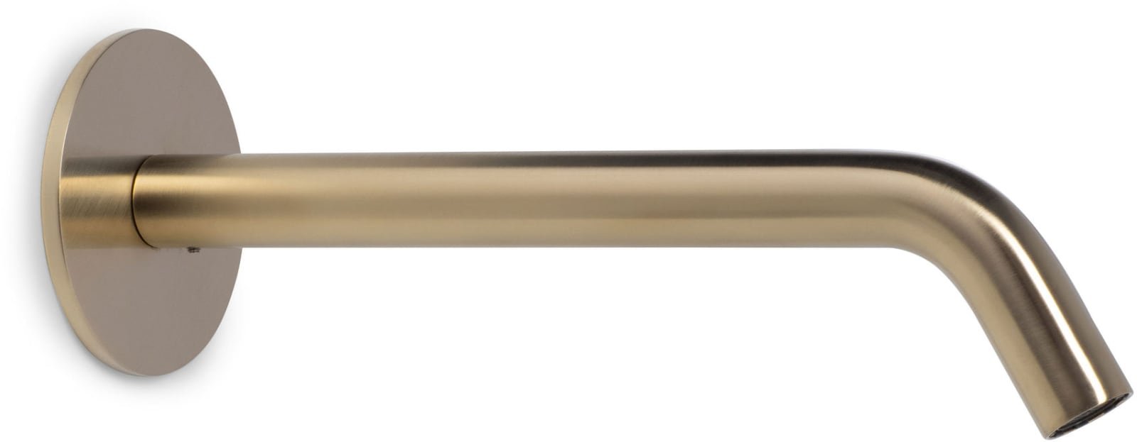 Blue Label Brondby uitloop wastafelkraan wand 20cm, geborsteld goud