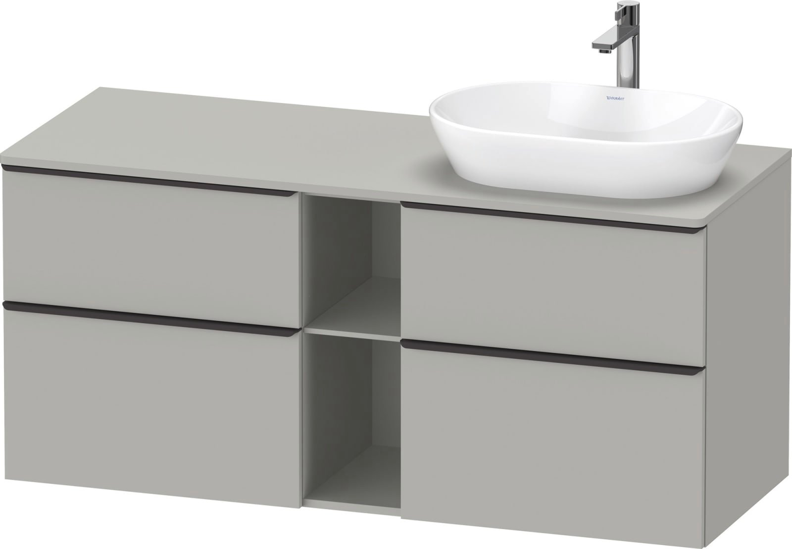 D-Neo Console wastafelonderbouw hangend Betongrijs Mat (1200894800)