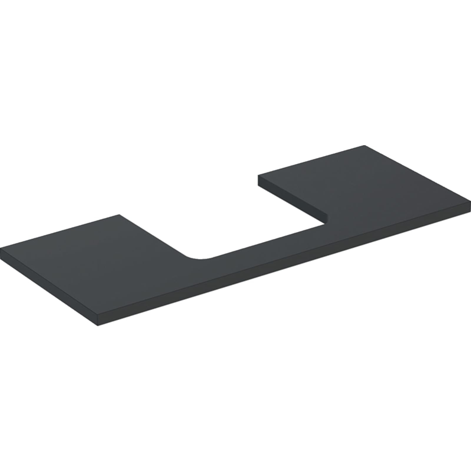 Geberit ONE wastafelblad voor opzetwastafel midden 120cm lava mat