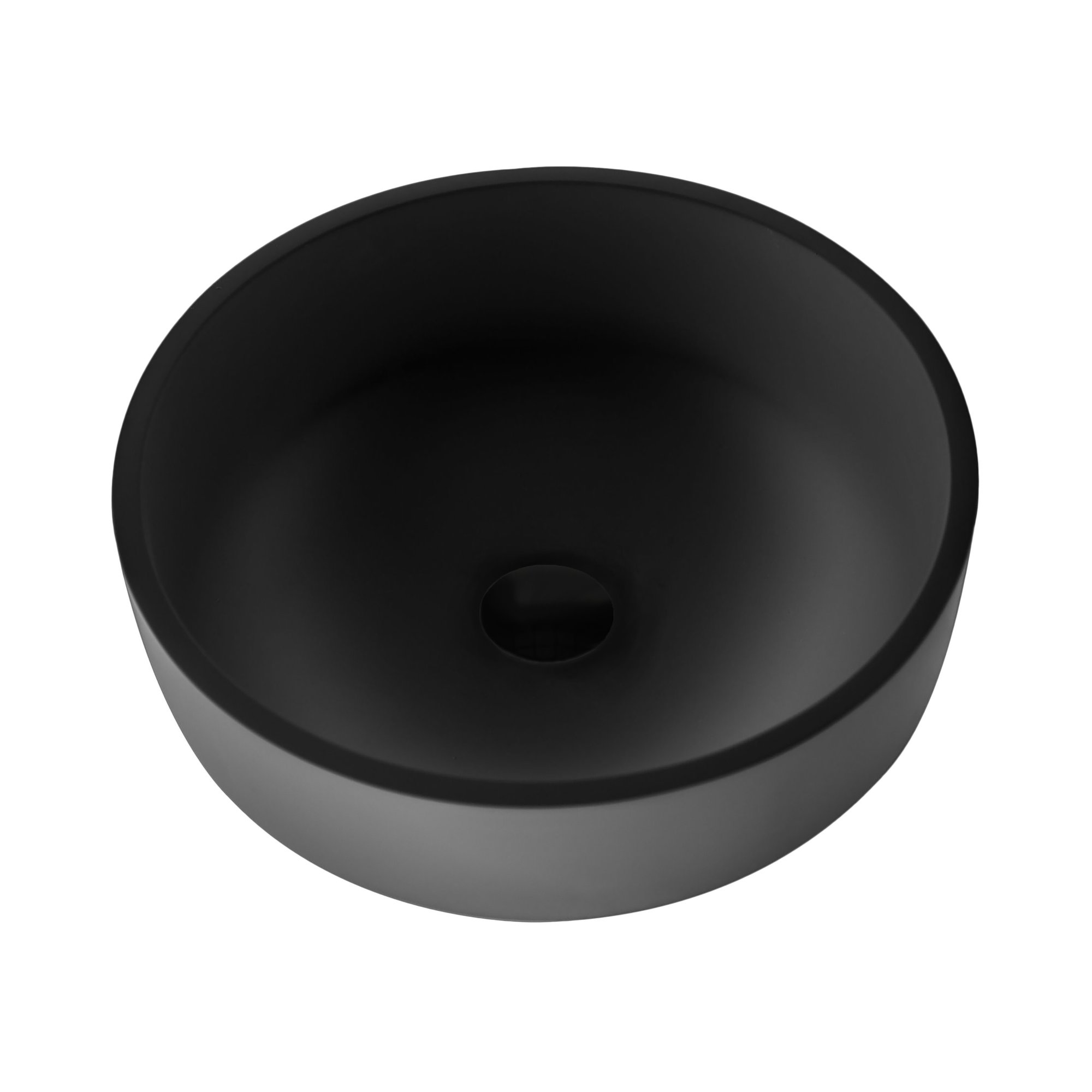 ALONI SOLID SURFACE OPBOUW WASKOM (42 x 14 cm) - MAT ZWART