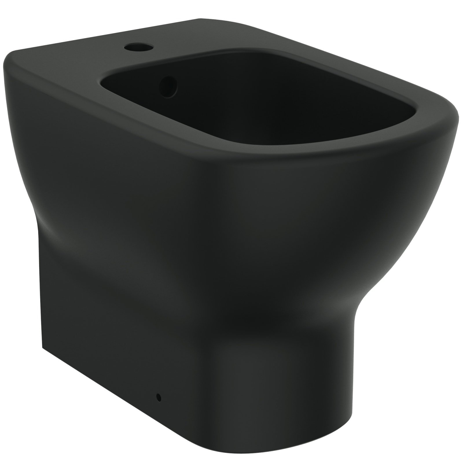 TESI | STAAND BIDET 360X550X400 MM SILK BLACK, 1 KRAANGAT, MET OVERL