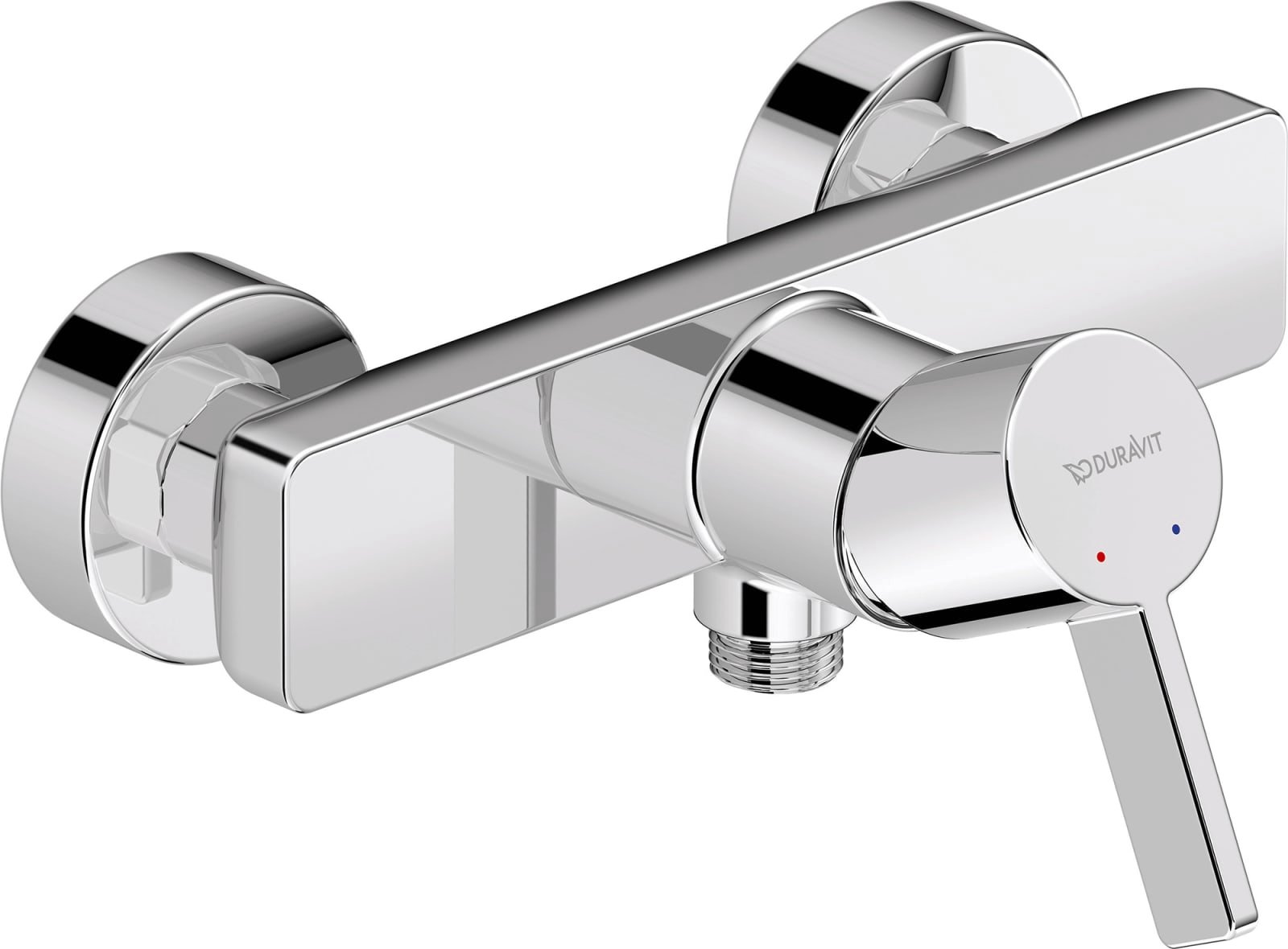 Duravit D-Neo douchemengkraan eéngreeps opbouw 209x140x100 mm chroom hoogglans