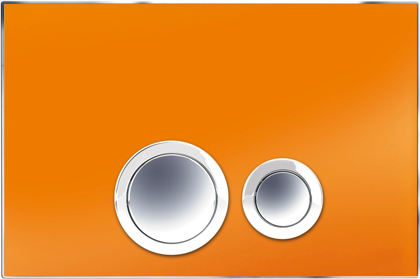 Rezi bedieningspaneel Design Glas, Sinaasoranje, met druktoetsen in verchroomd kunststof