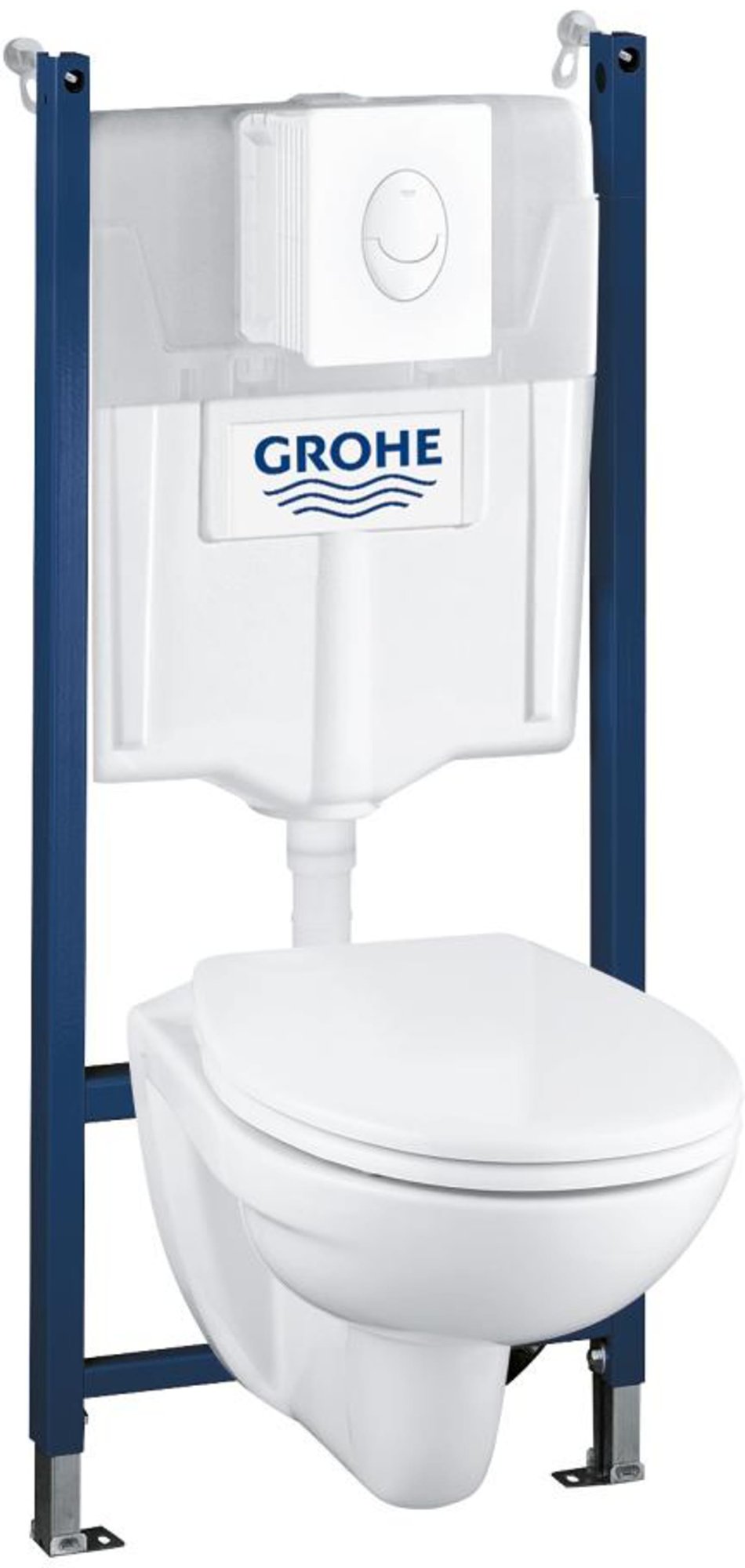 Grohe Solido Ceramic, wandcloset met spoelreservoir, verstelbare hoogte en diepte, min. 3l, max 9l, hxbxd 1130-1330x500x135x230mm