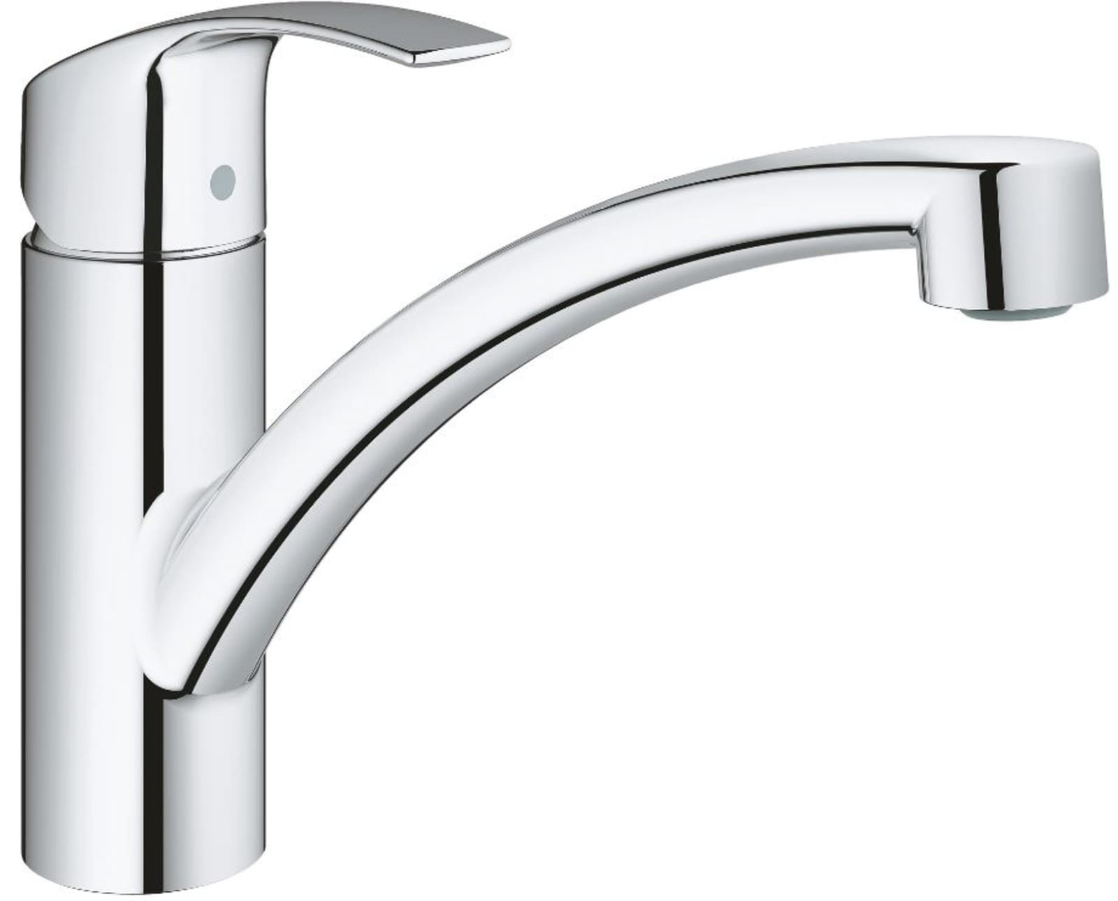Grohe Eurosmart keukenmengkraan met lage uitloop, eengreep, blad/kraangat, 3/8", chroom