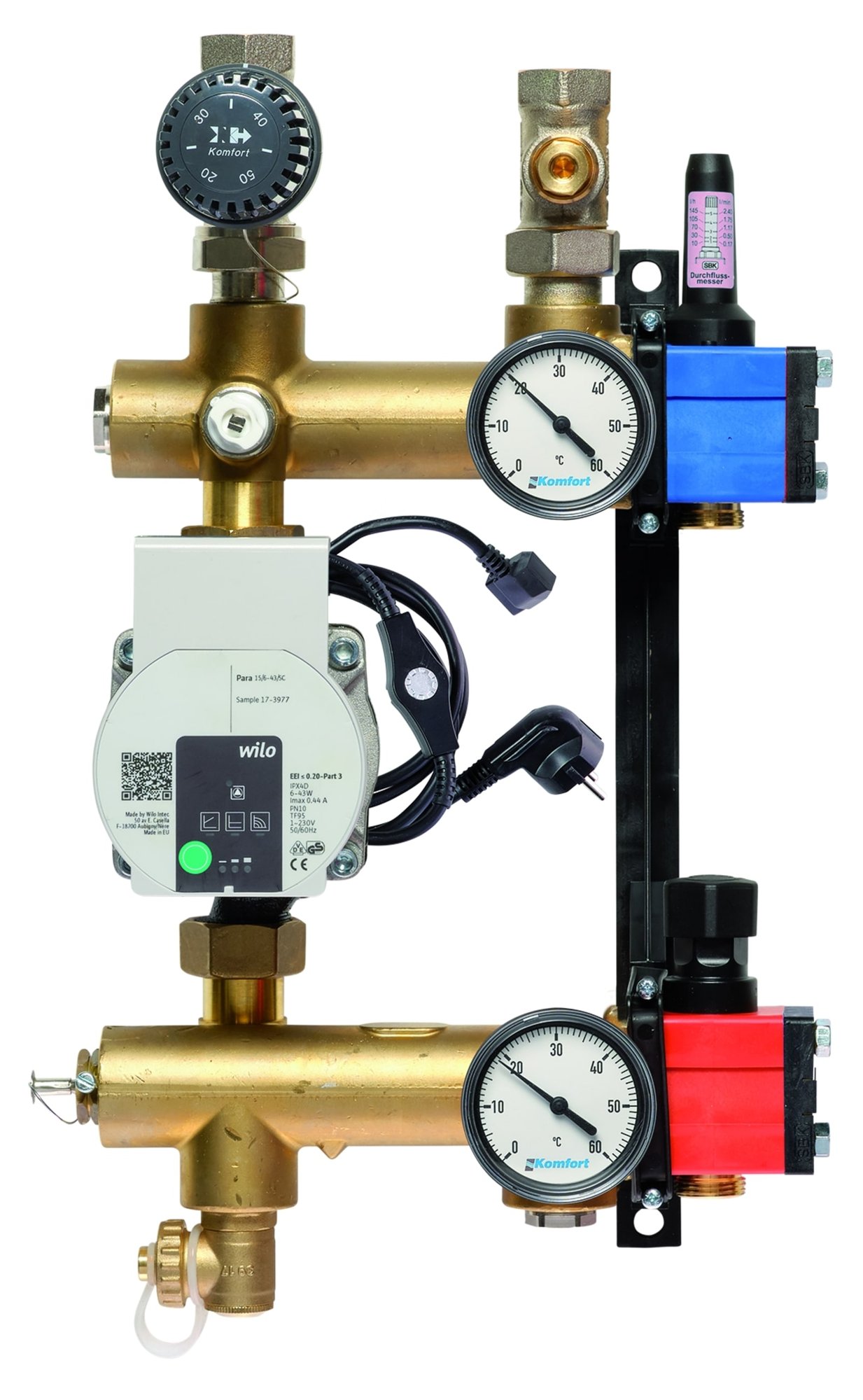 Nathan Komfort SBK verdeler type 4803 E-pomp boven aansluiting, 60 tot 250 l/u, 1-groeps