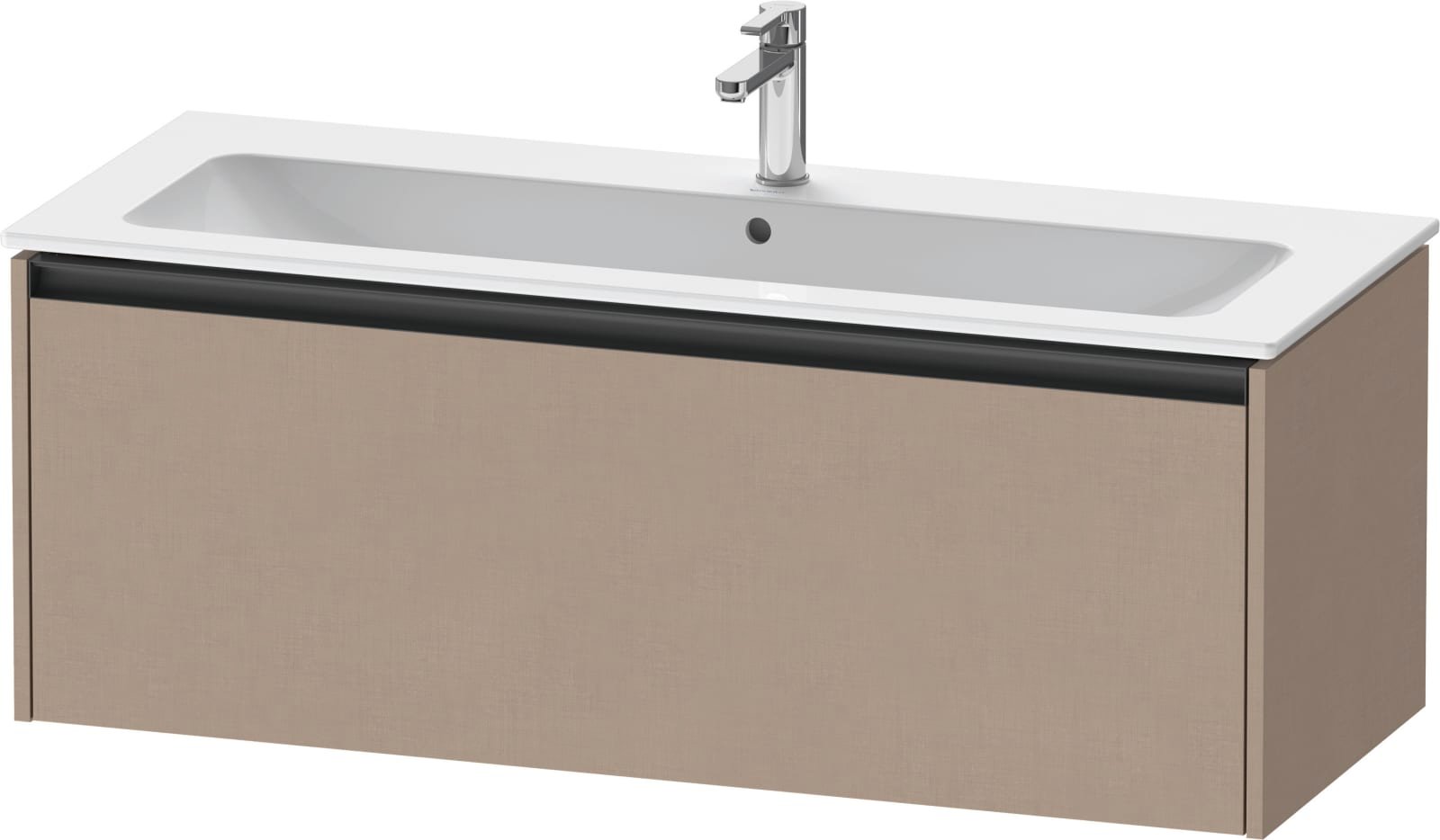 Duravit Ketho.2 Wastafelonderbouw hangend, Linnen Mat, rechthoekig, aantal grote lades: 1 – K25065075750000