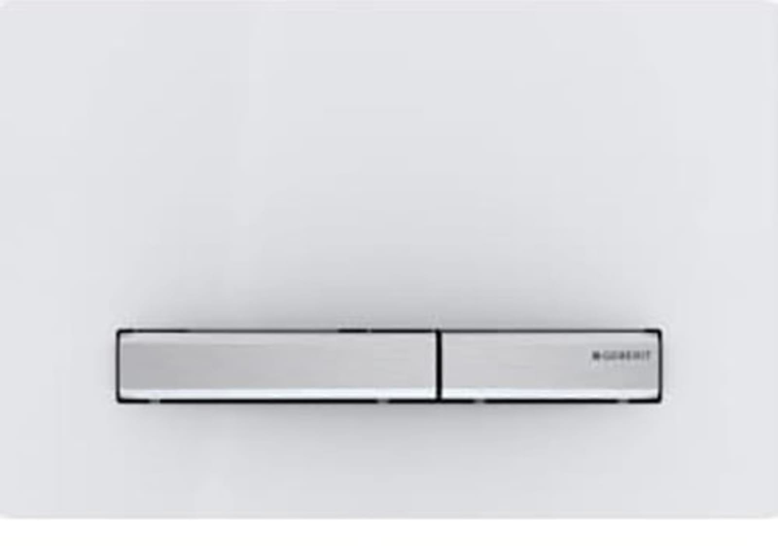 GEBERIT SIGMA50 BEDIENINGSPLAAT,2-TOETS,SQUARE,WIT/GLANSCHROOM