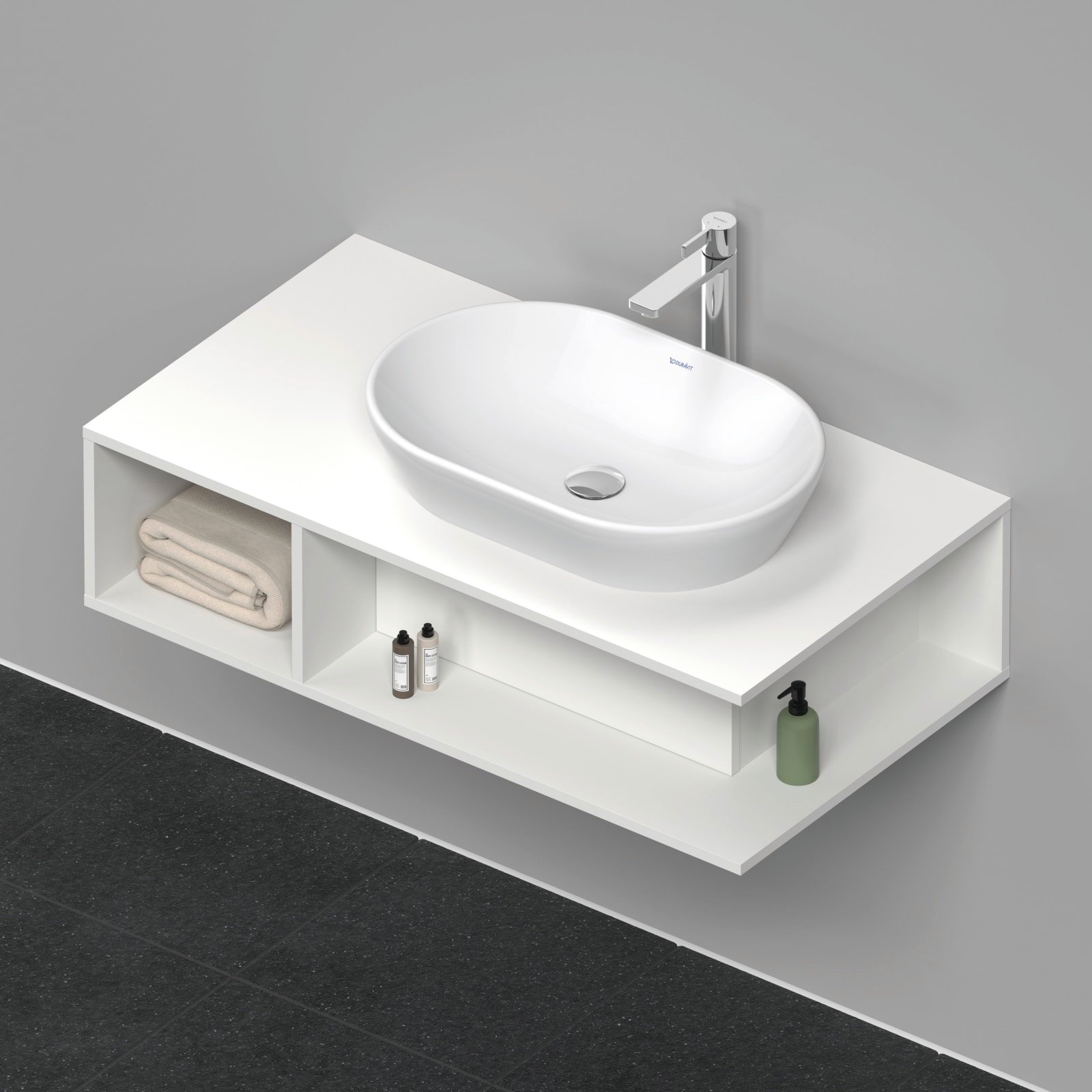 D-Neo Console wastafelonderbouw hangend Wit Mat (1200894695)