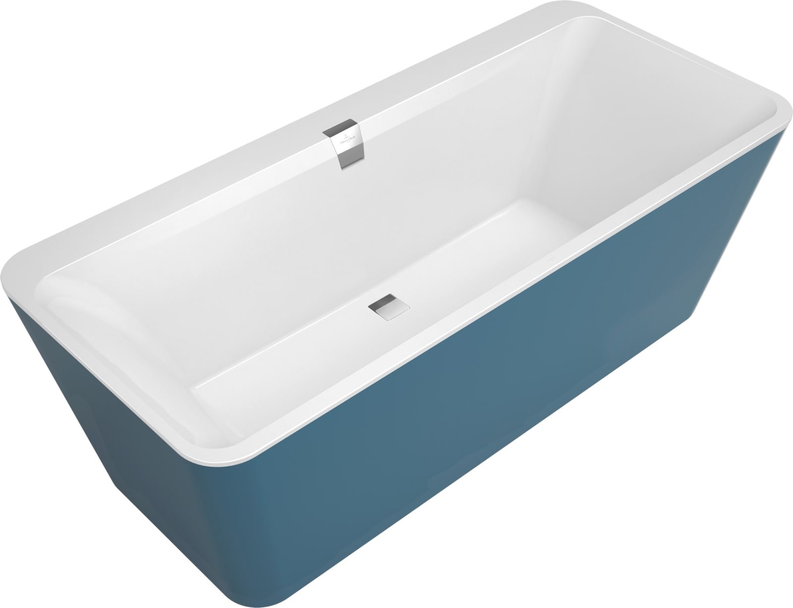 Villeroy&Boch Squaro Edge 12 bad 1800x800 colour on demand incl. voorgemonteerde watertoevoer, excellence steenwit