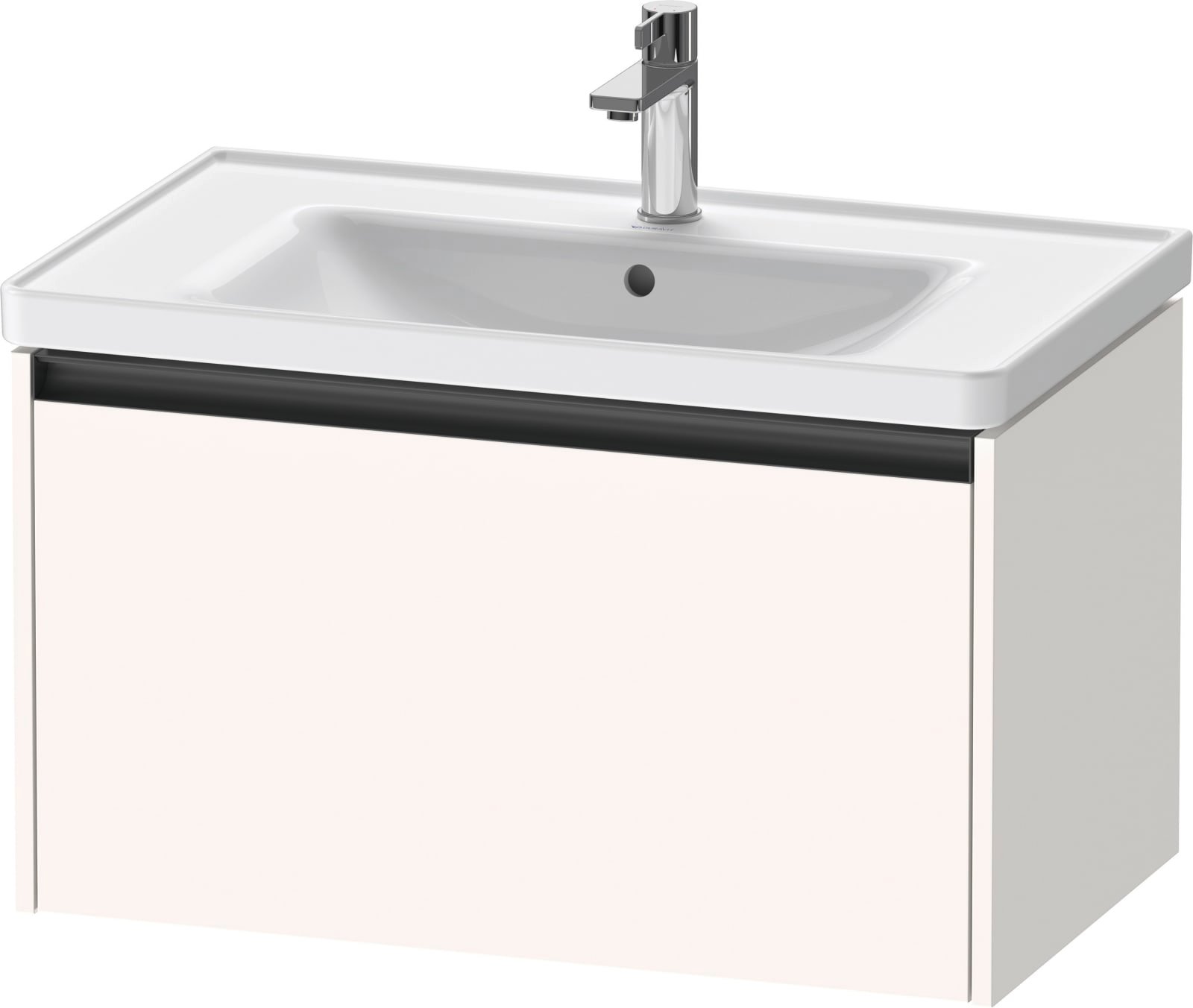 Duravit Ketho.2 Wastafelonderbouw hangend, Wit Supermat, rechthoekig, aantal grote lades: 1 – K25083084840000