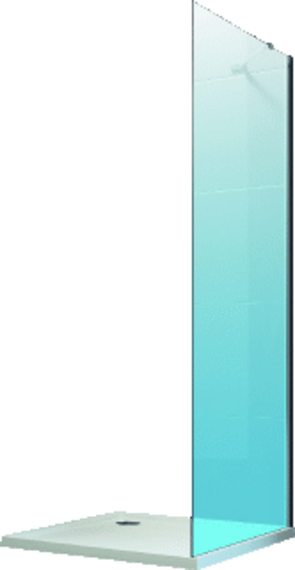 Huppe Design Pure, Zijwand vierhoek, walk-in, beugel, 900 x 2000mm (BxH), profiel zilvermat, 6mm glas helder