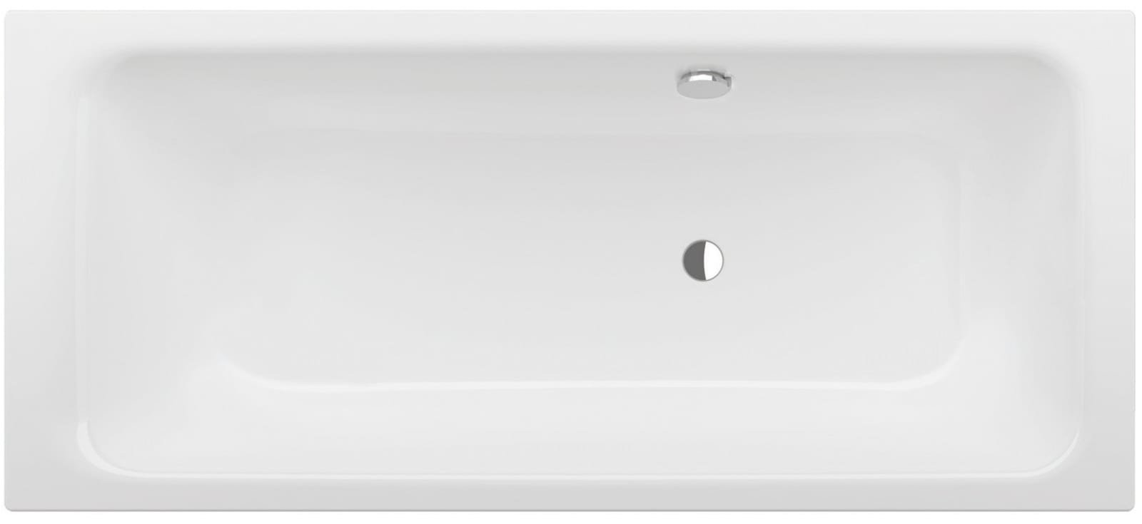 Bette BetteSelect, ligbad, voeteind links, overloop voor, markant, rechtlijning, rechts, 1800x800x420mm lxbxh, zonder poten, wit