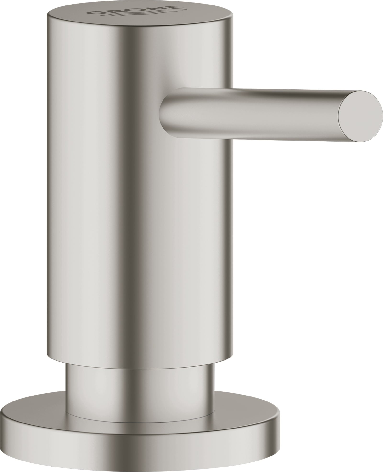 Grohe Cosmopolitan, Zeepdispenser, inbouw, met drukknop, 1-gats, 500ml vulhoeveelheid, supersteel