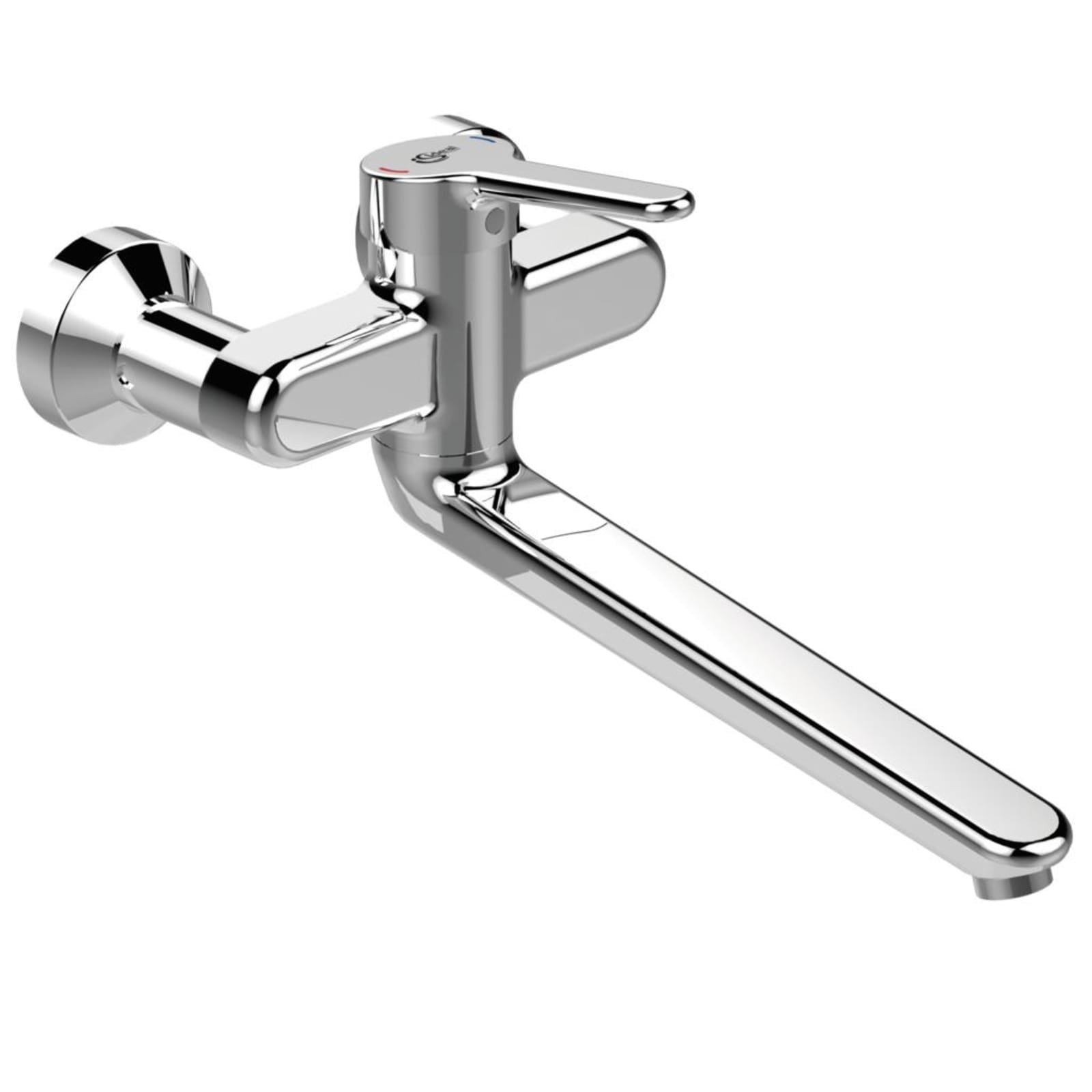 Ideal Standard Ceraplus 2, Wastafelmengkraan, wand, eengreeps, 2-gats, 250mm voorsprong uitloop, met koppelingen, draaibaar, chroom (1200384920) thumbnail 2