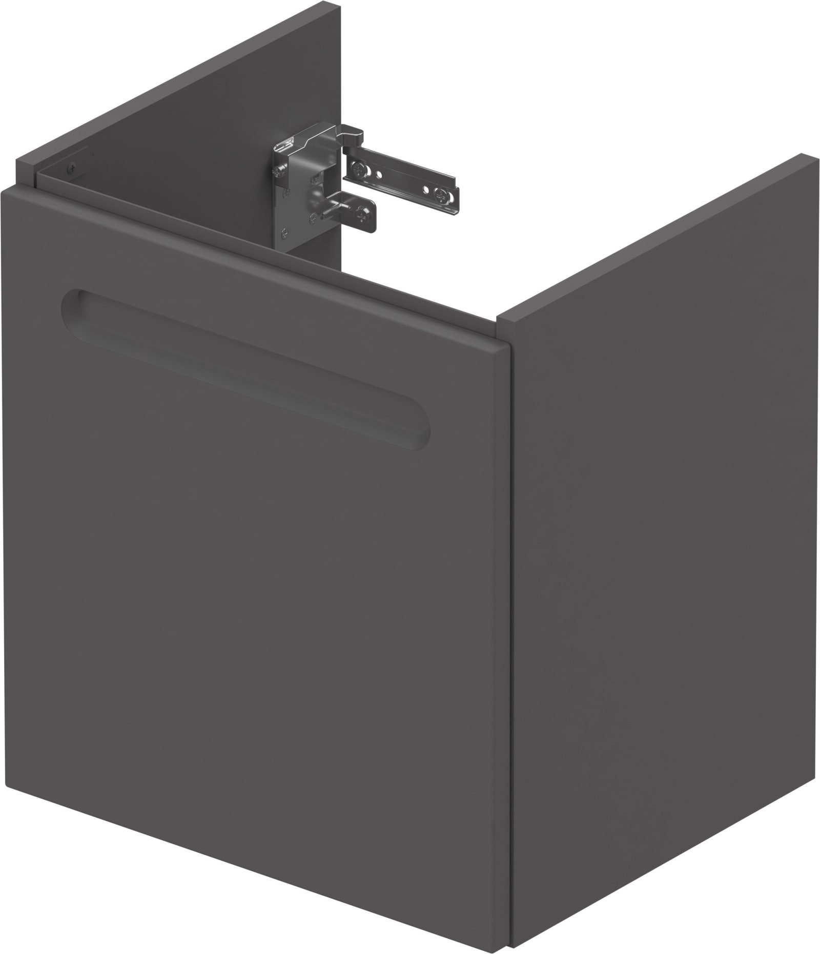 Duravit Duravit No.1 Wastafelonderbouw hangend, Grafiet Mat, rechthoekig, aantal deuren: 1 – N14267L49490000