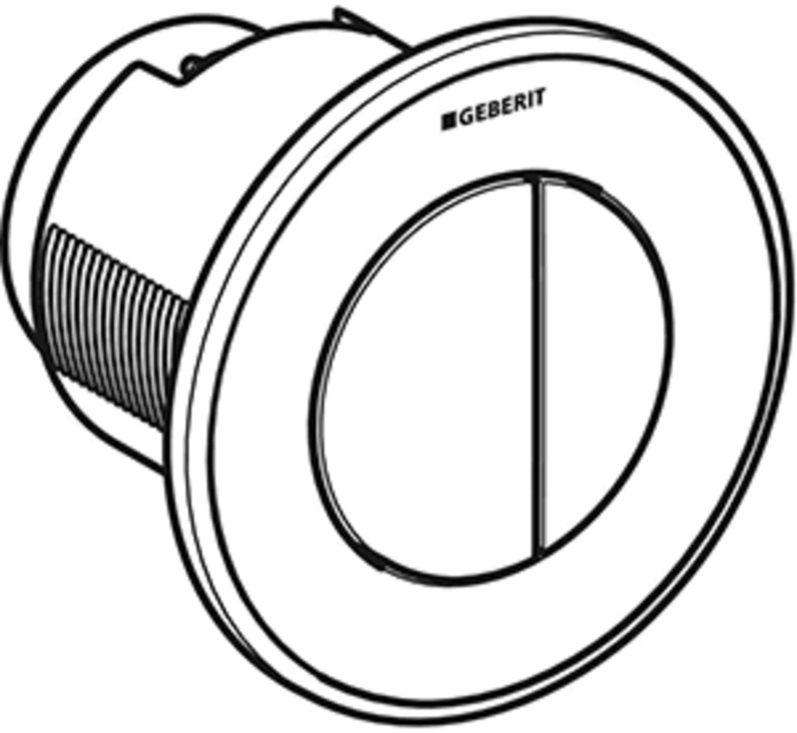 Geberit type 10 pneuma, 2-toets, Sigma8 cm, inbouwdr: matzwart, zwart