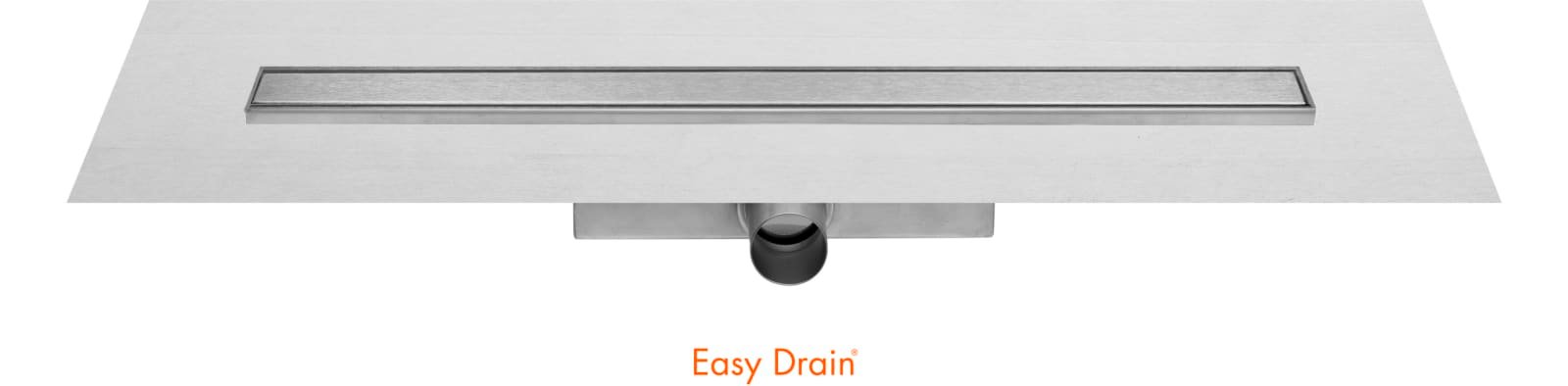 Easy Drain Compact TAF Low Zero douchegoot geborsteld RVS M1 90 cm, waterslot 50 mm, inclusief rooster
