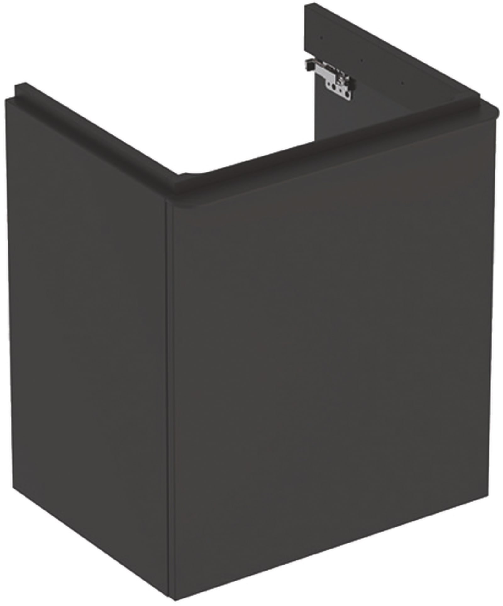 Geberit Smyle, Onderbouwkast fontein, vierkant, 1x deur, links, spaanplaat, 617 x 536 x 433mm (HxBxD), mat lava