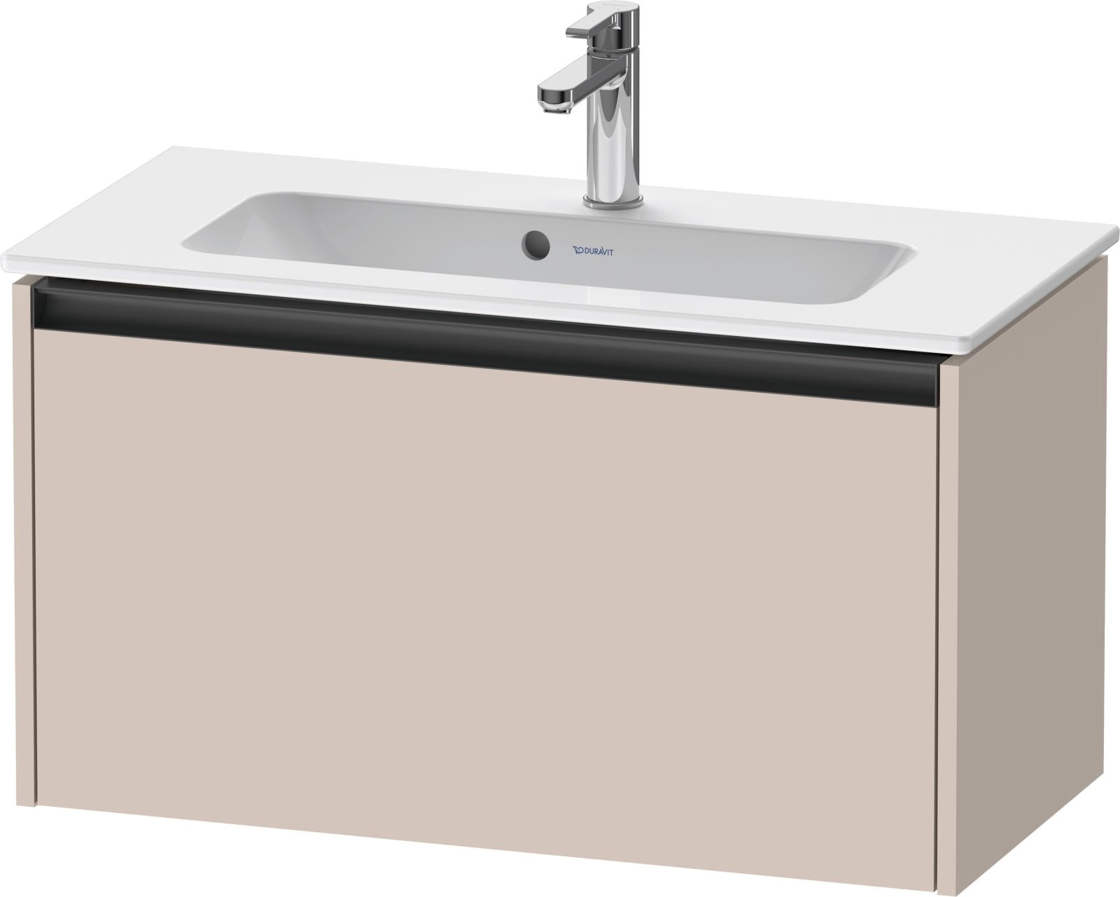 Duravit Ketho.2 Wastafelonderbouw hangend, compact, Taupe Mat, rechthoekig, aantal grote lades: 1 – K25056091910000
