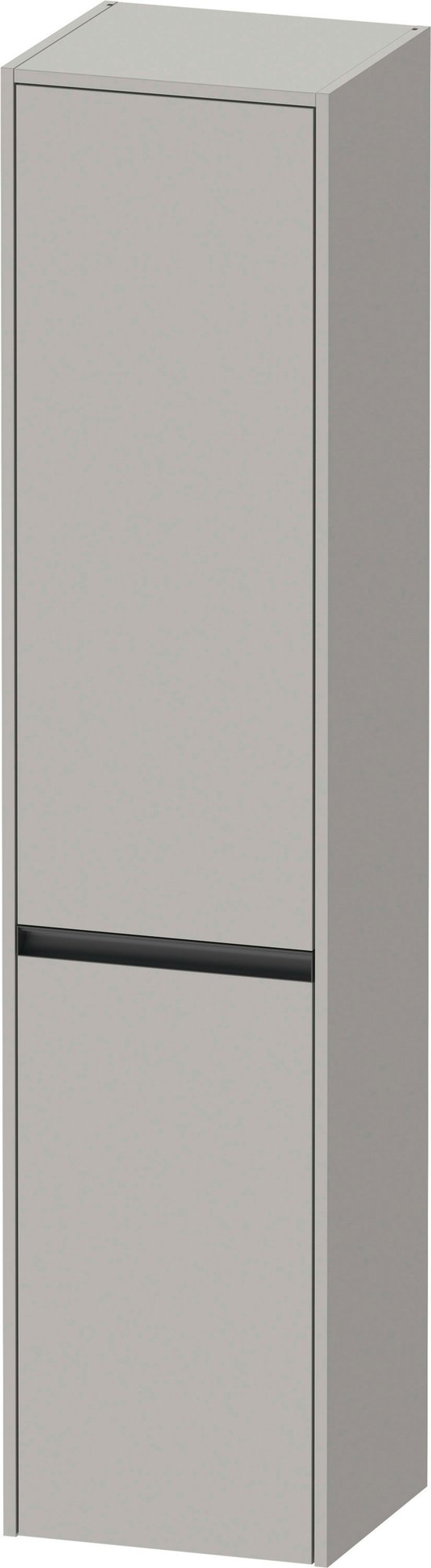 Duravit Ketho.2 Hoge kast, Betongrijs Mat, vierkant, aantal deuren: 2, tip-on technologie – K21329R07070000