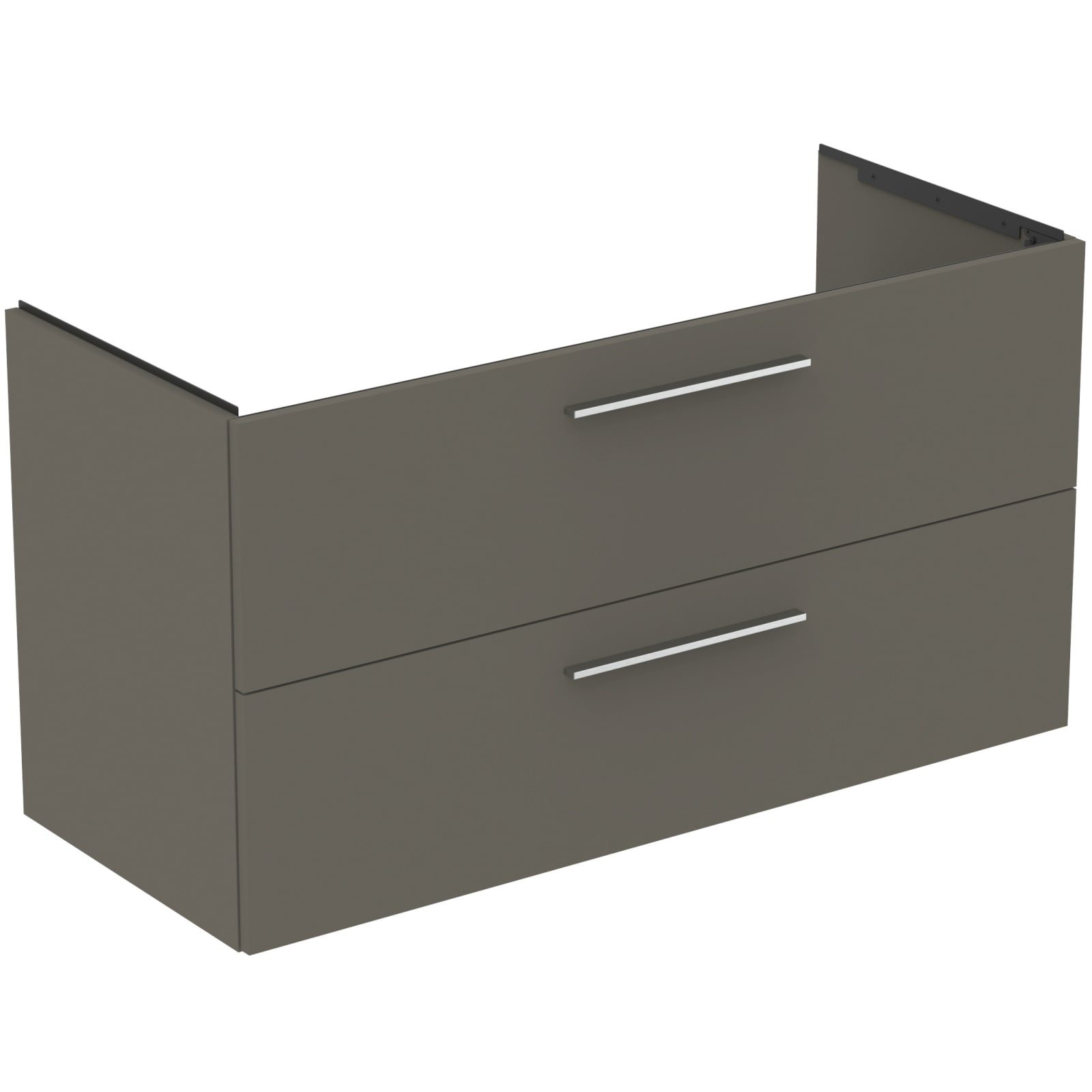 I.LIFE B | WASTAFELMEUBEL 1200X505X630 MM MAT QUARTZ GRIJS, 2 LADEN