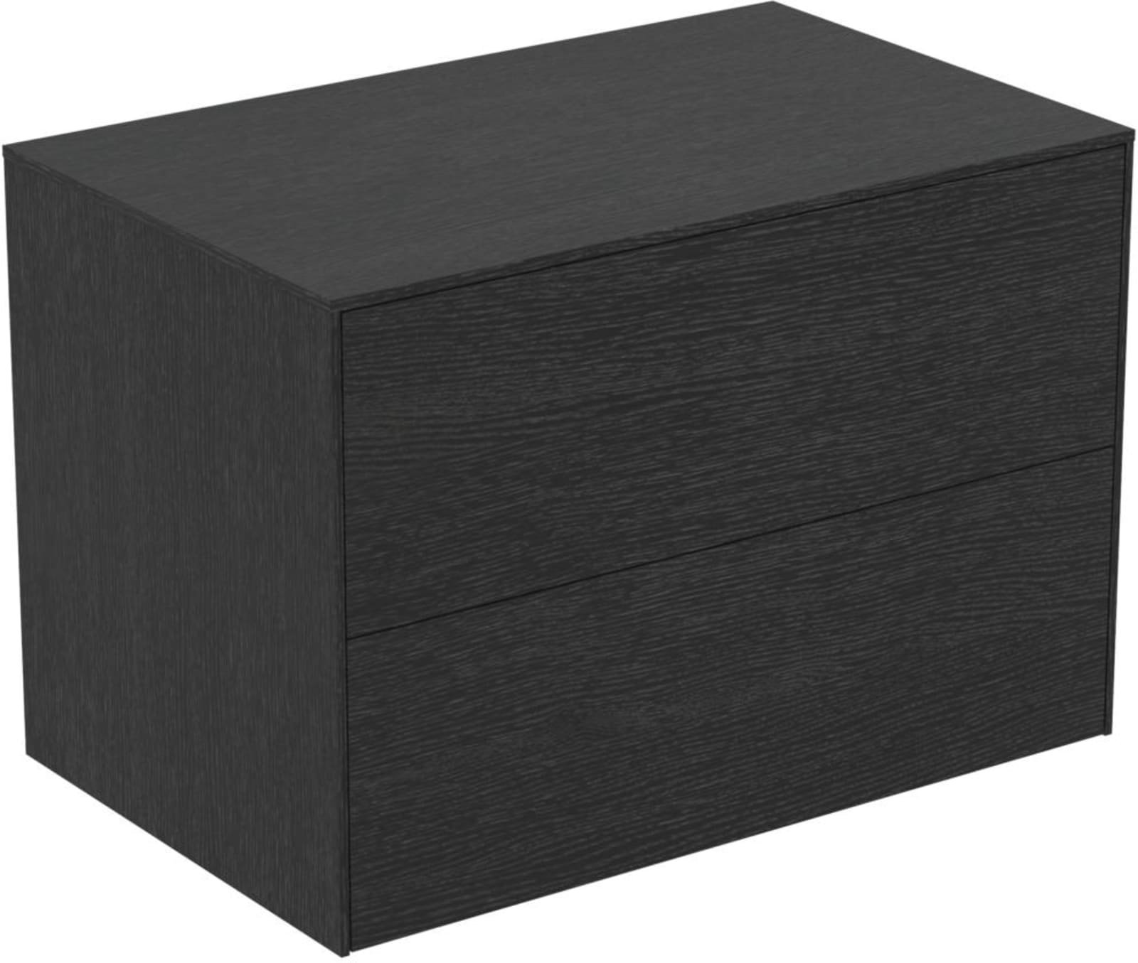 Ideal Standard Conca wastafelmeubel 800 x 500 x 550 mm, 2 laden. Inclusief afdekblad zonder uitsnijding, smoked oak