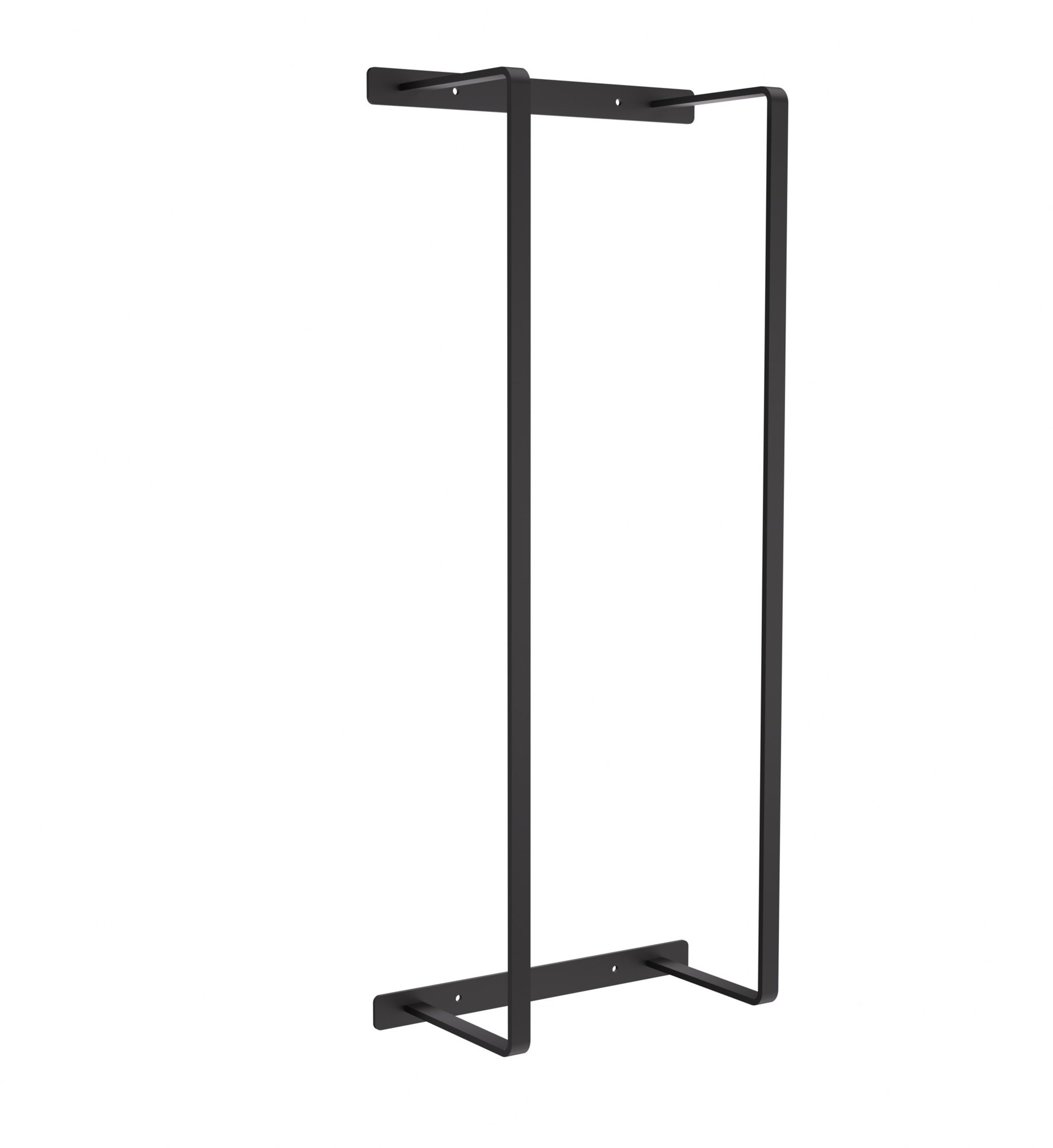 HANDDOEKREK - VERTICAAL - 67X28X14 CM - MAT ZWART
