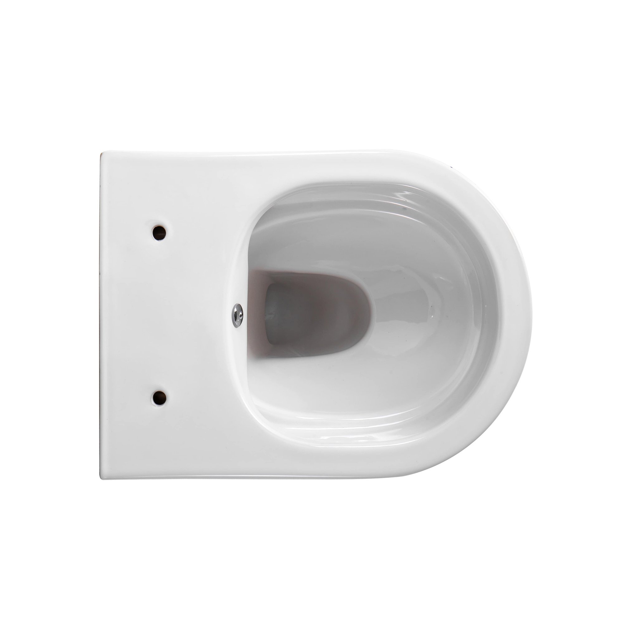 DARLO HANGTOILET MET BIDET - RANDLOOS - MET BIDETKRAAN KOUD WATER - ZONDER ZITTING - COMPACT 49 CM - GLANZEND WIT thumbnail 3